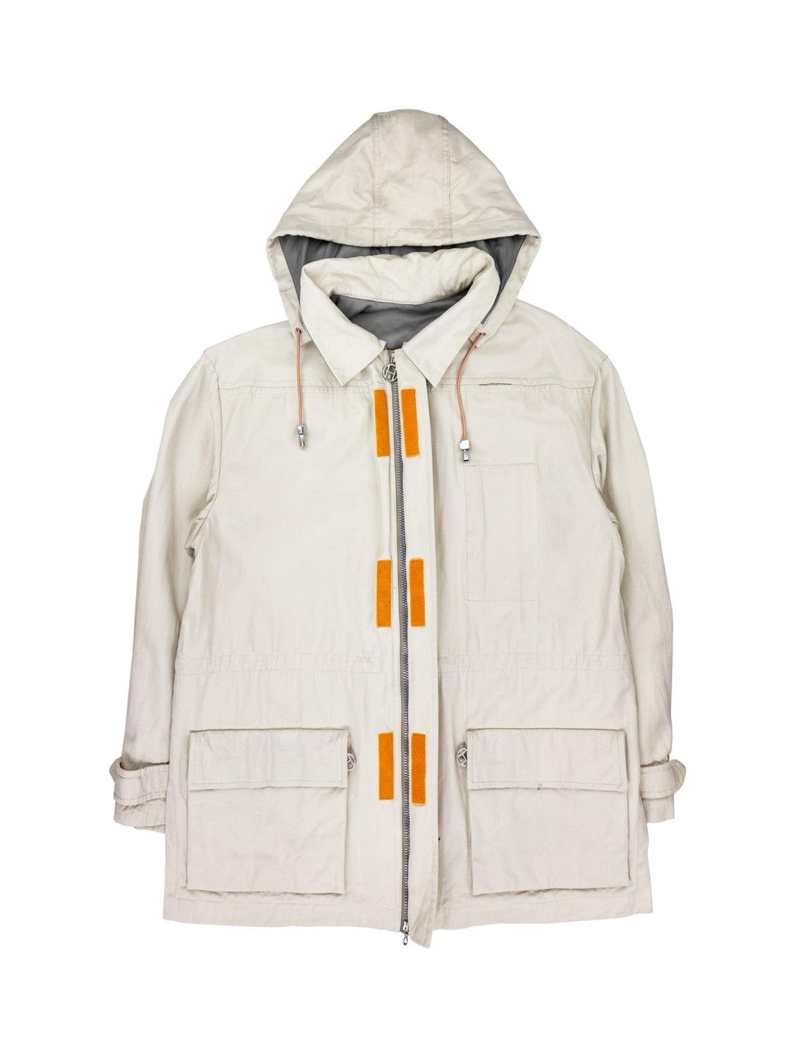 Hermès Reflective Cargo Pocket Hooded Trench Coat
