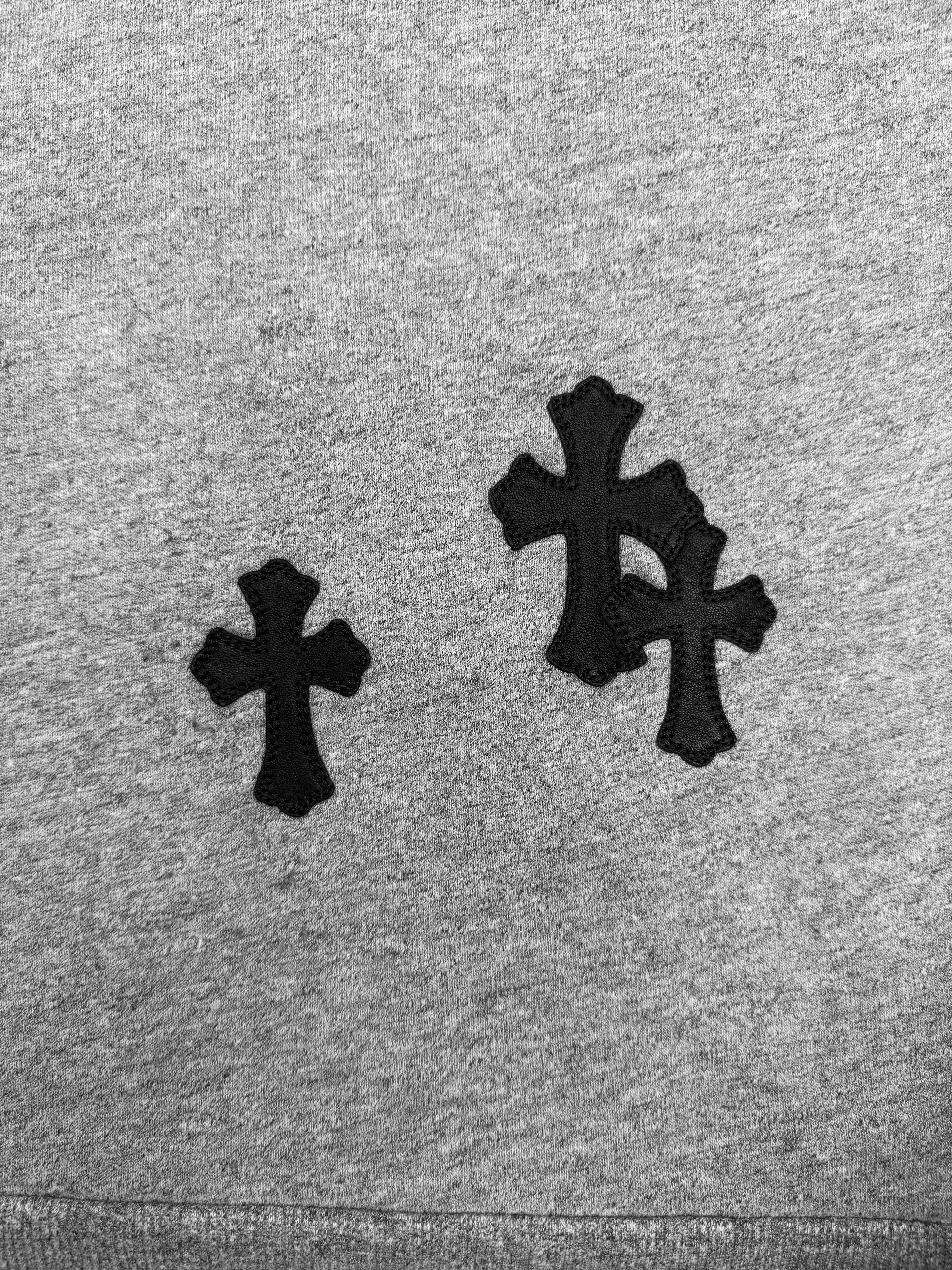 Chrome Hearts Flooded Cross Patch Heather Grey ‘Fuck You’ Hoodie
