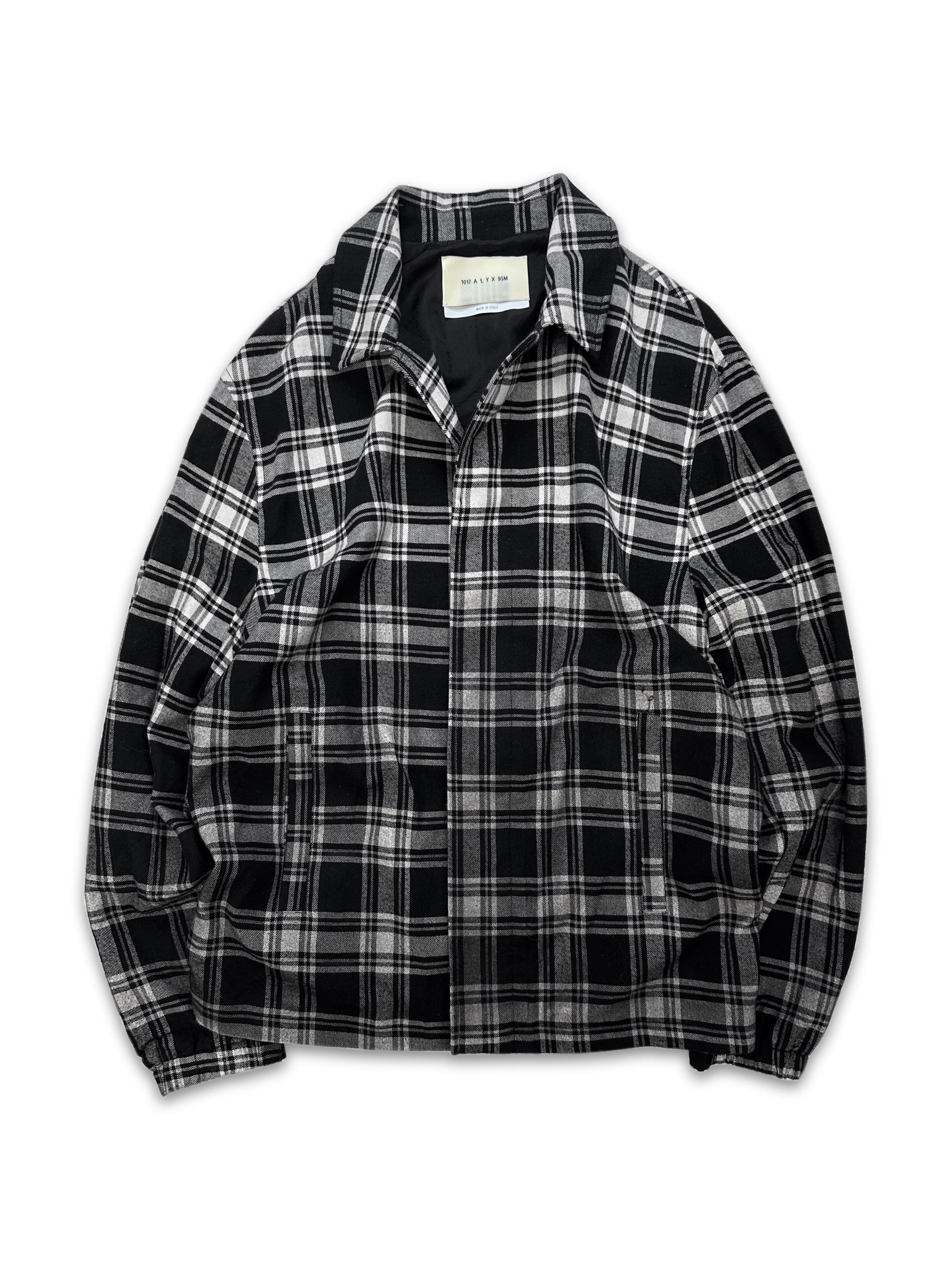 1017 Alyx 9SM Black Checkered Button Up Flannel Jacket
