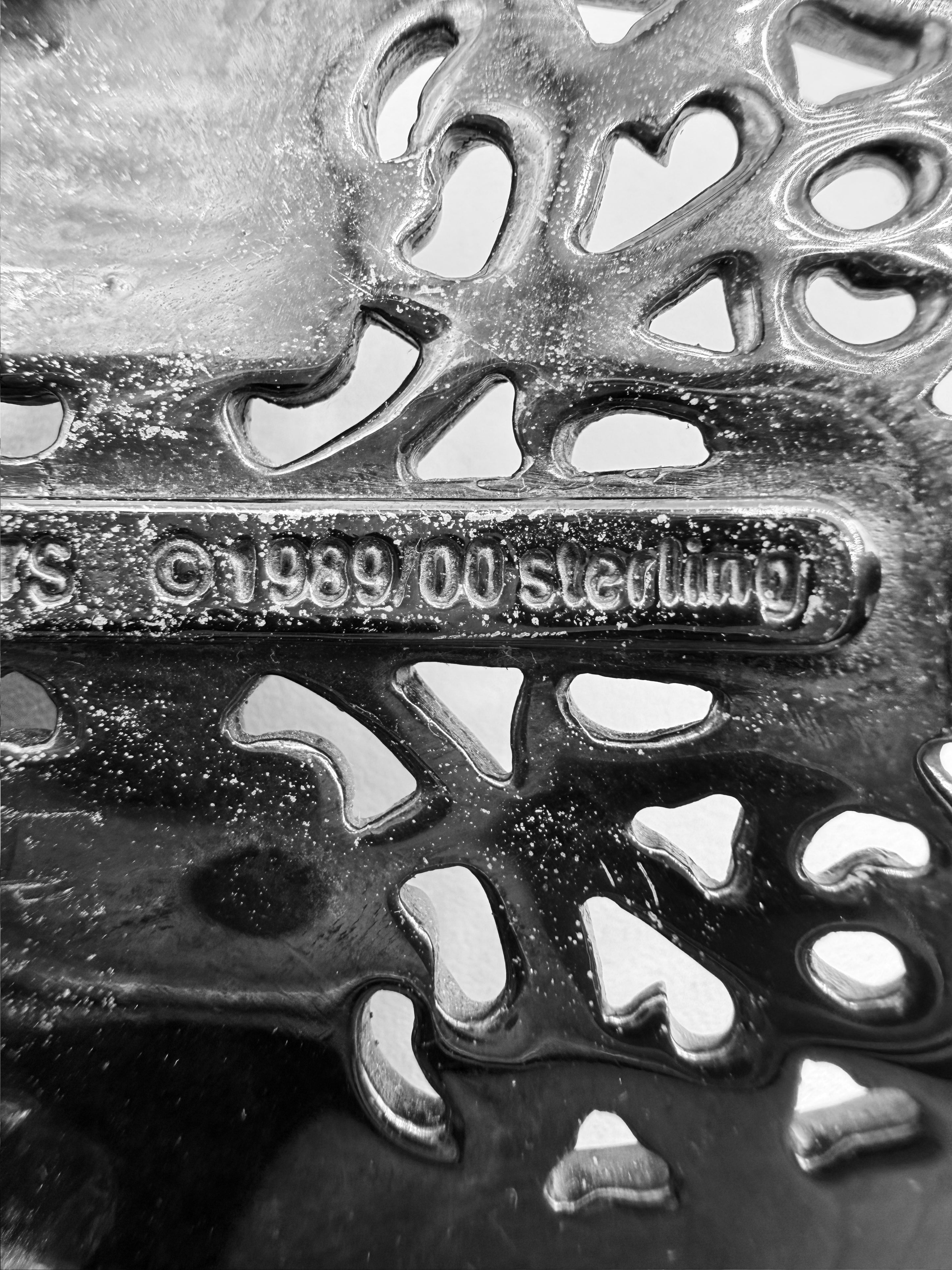 Chrome Hearts Black Rhodium .925 Silver 1.5 in Oval Belt Buckle