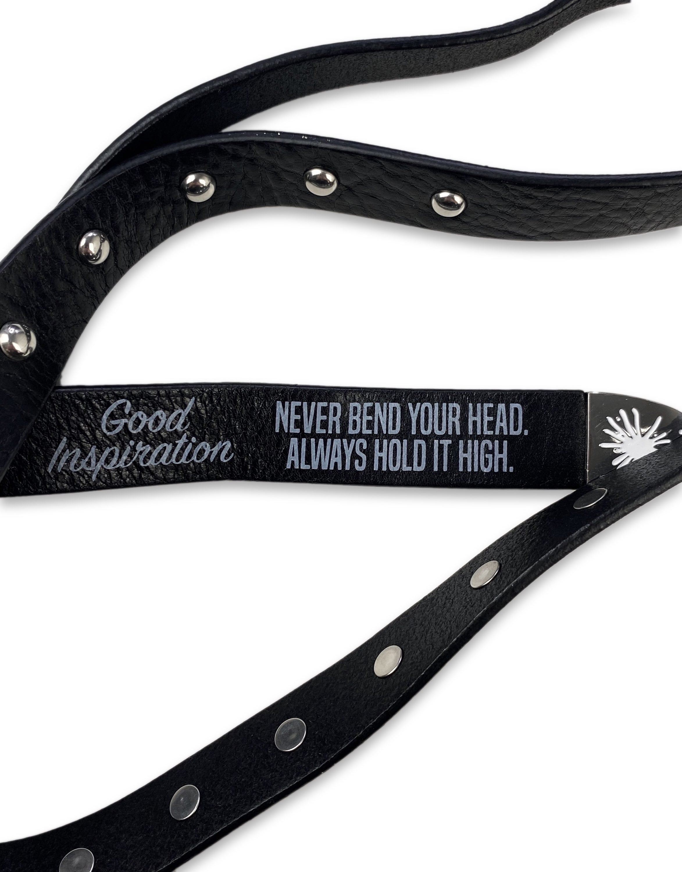 Mihara Yasuhiro ‘Head Up’ Black Leather Double Buckle Belt