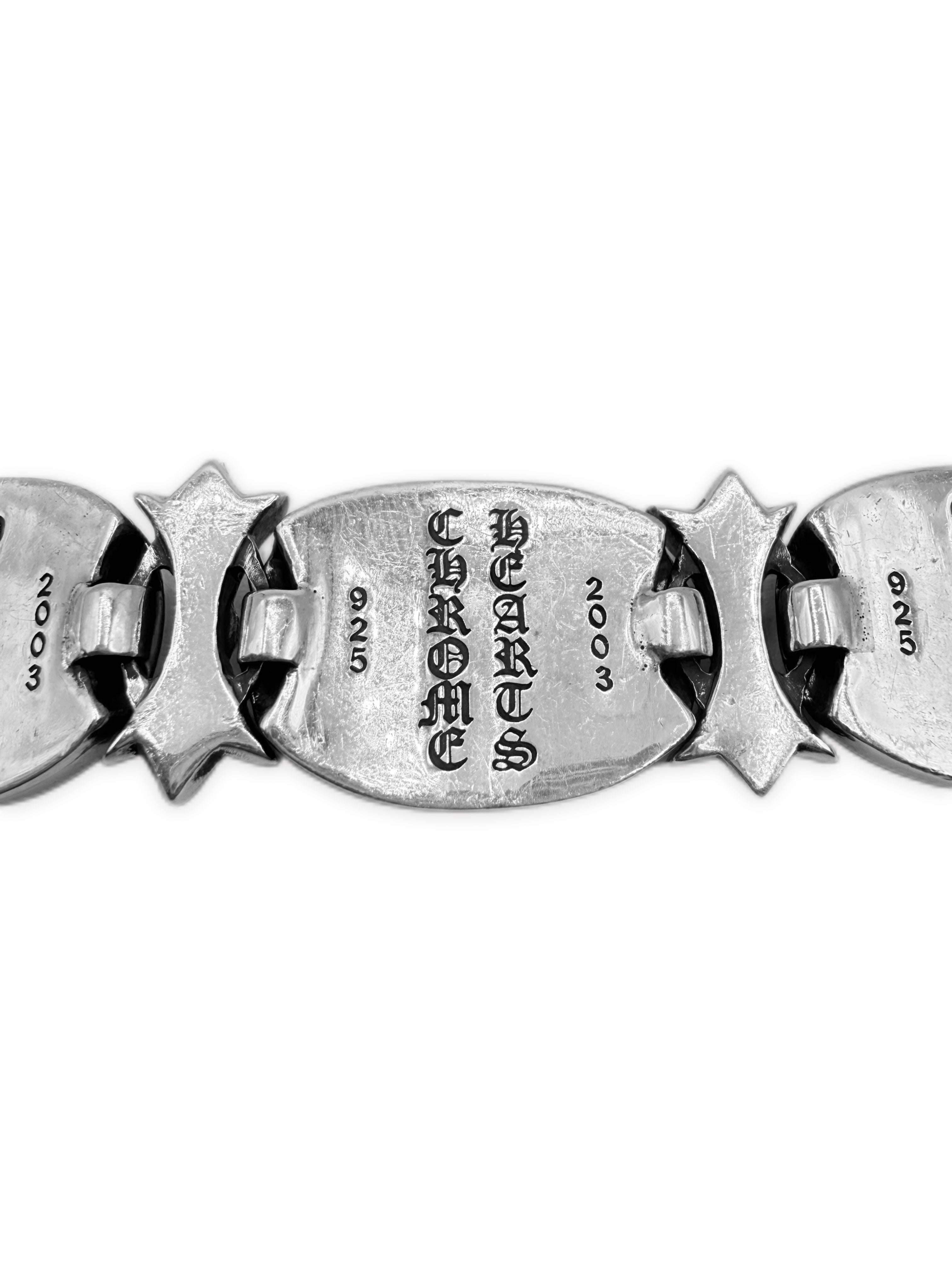 Chrome Hearts Star Oval Floral .925 Silver Bracelet