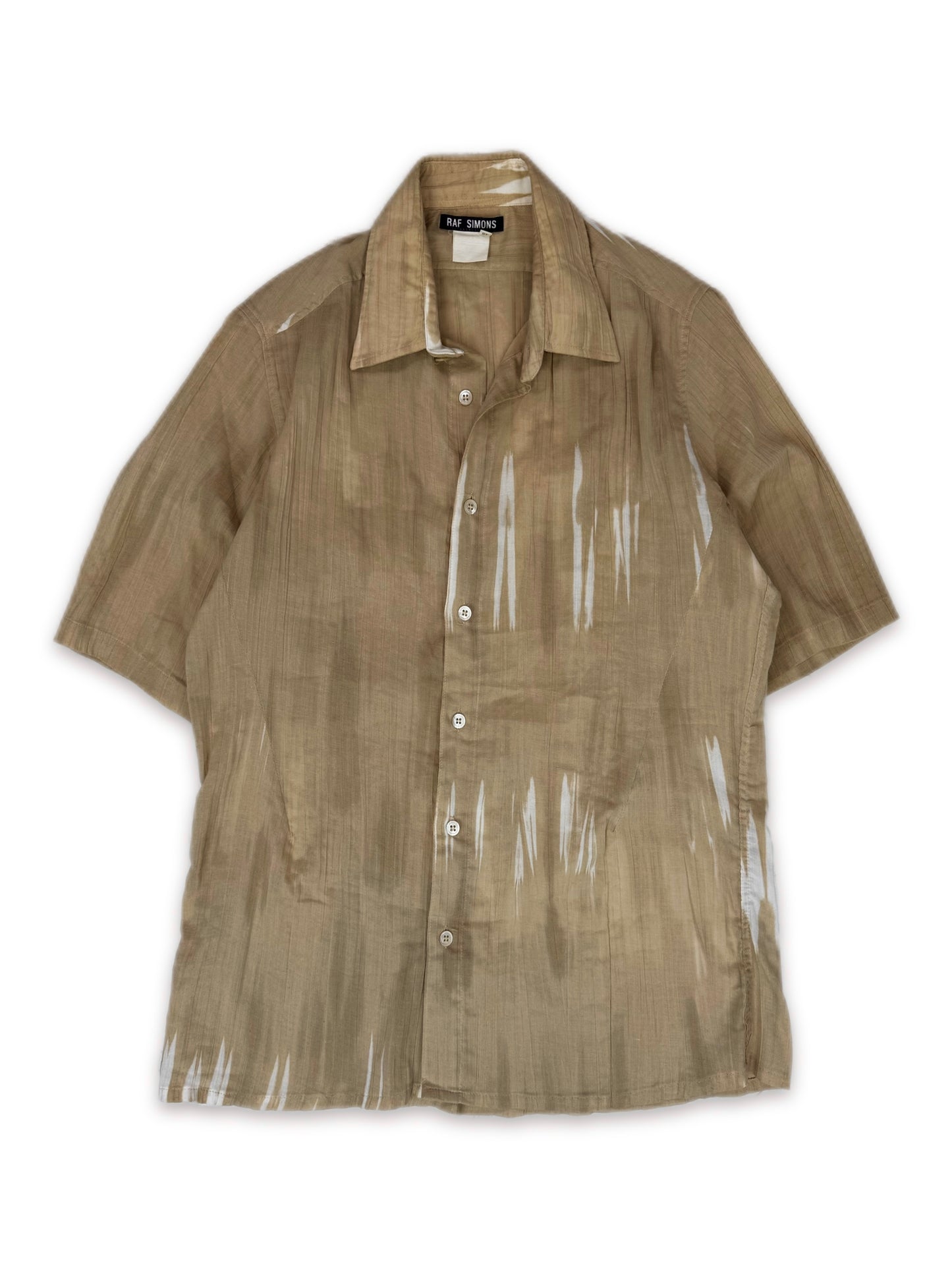 SS98 Raf Simons ‘Black Palms’ Tie Dye Button Up Collared Shirt