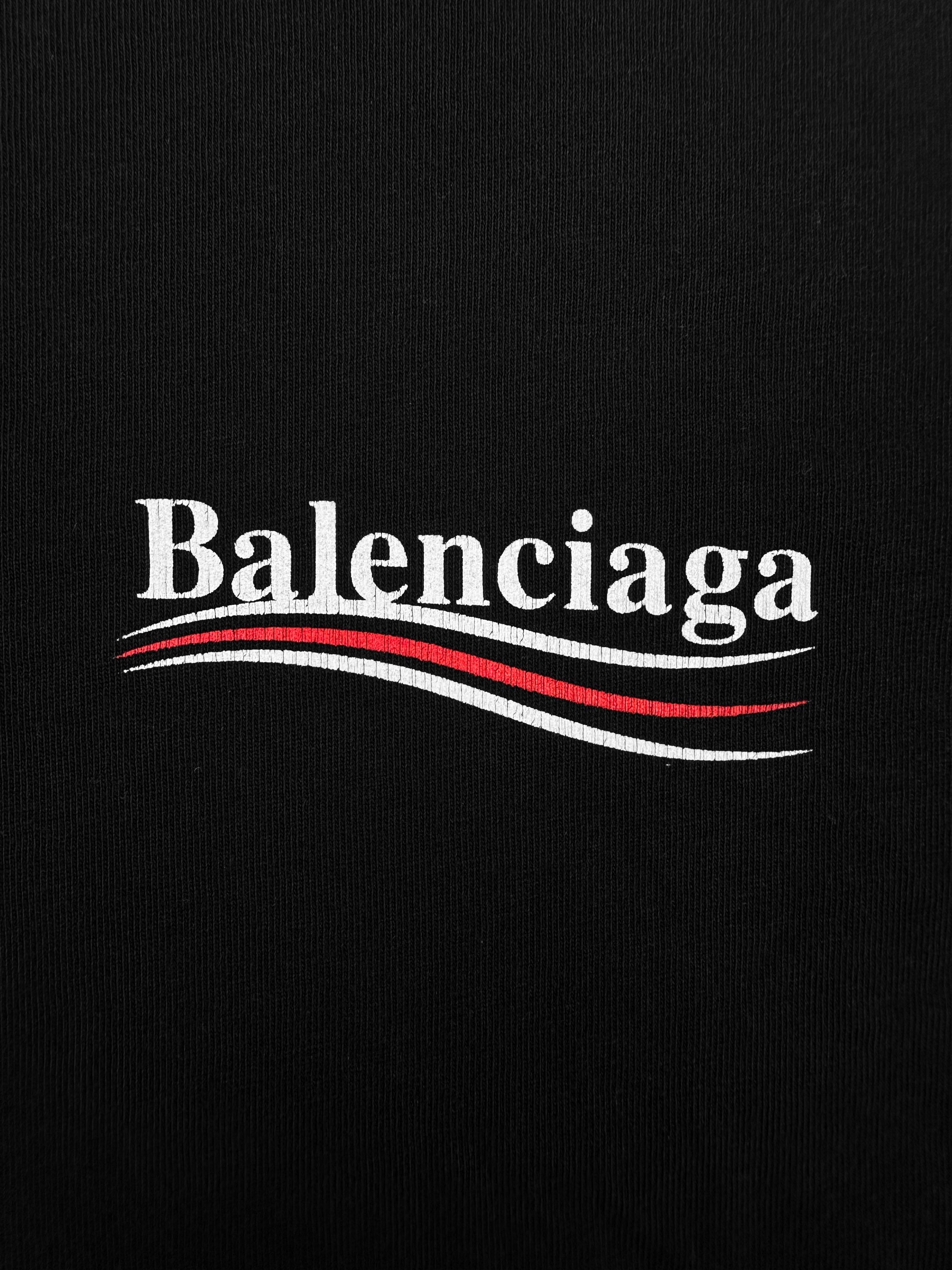 AW17 Balenciaga ‘Campaign’ Logo Black T-Shirt