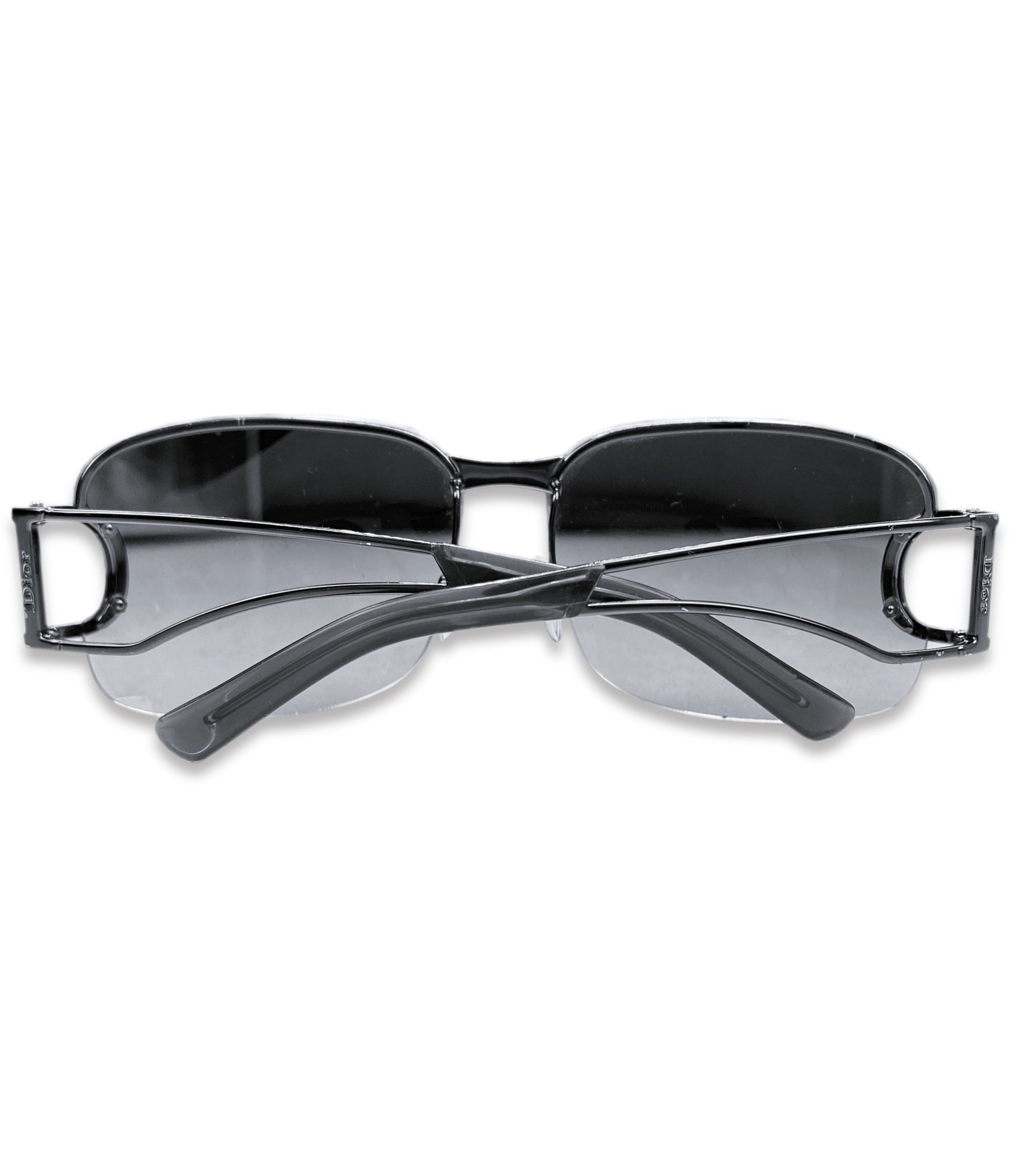 Dior Rimless Gradient Tint Metallic ‘D’ Logo Sunglasses