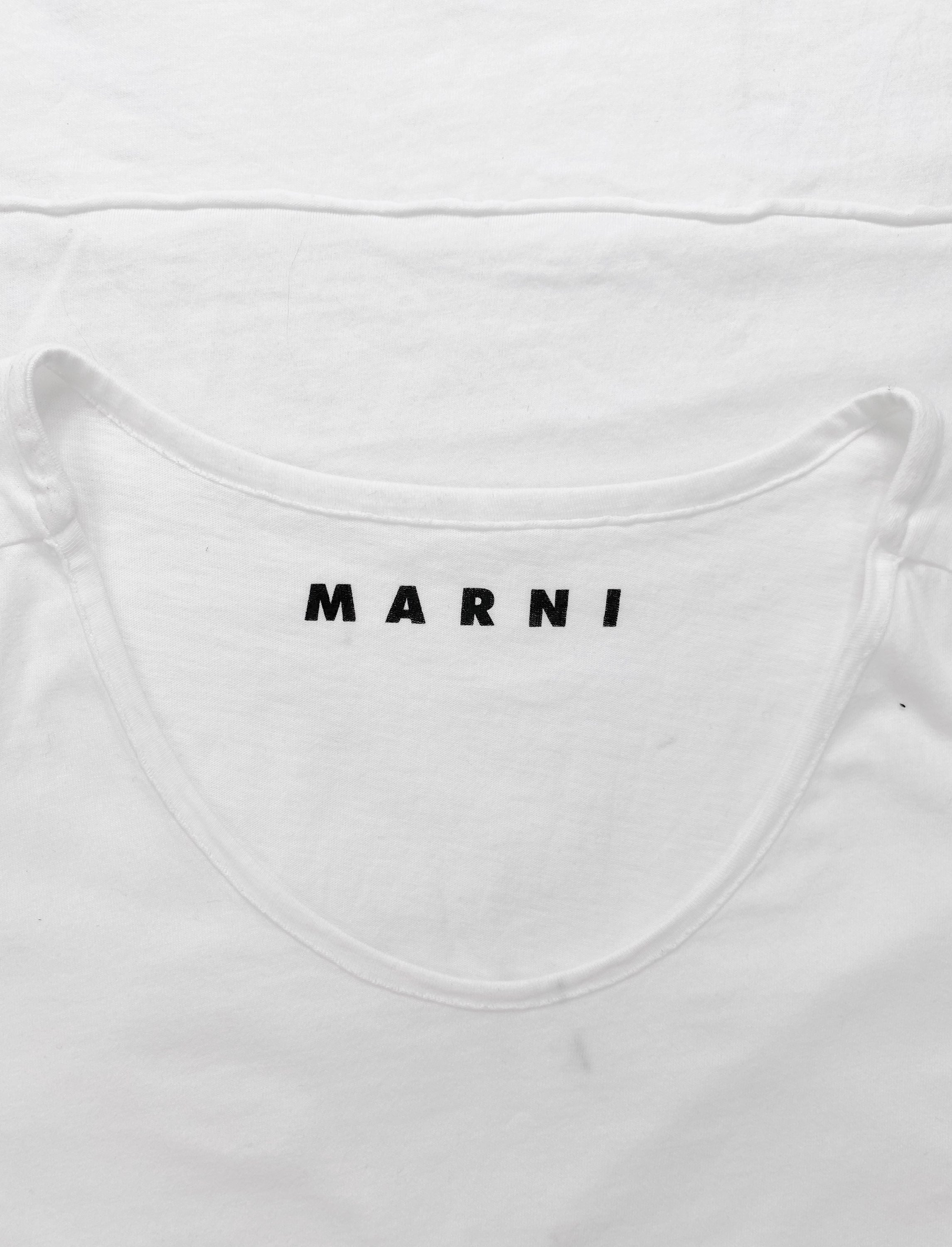 Marni Pirate Doll Graphic White Tank-top