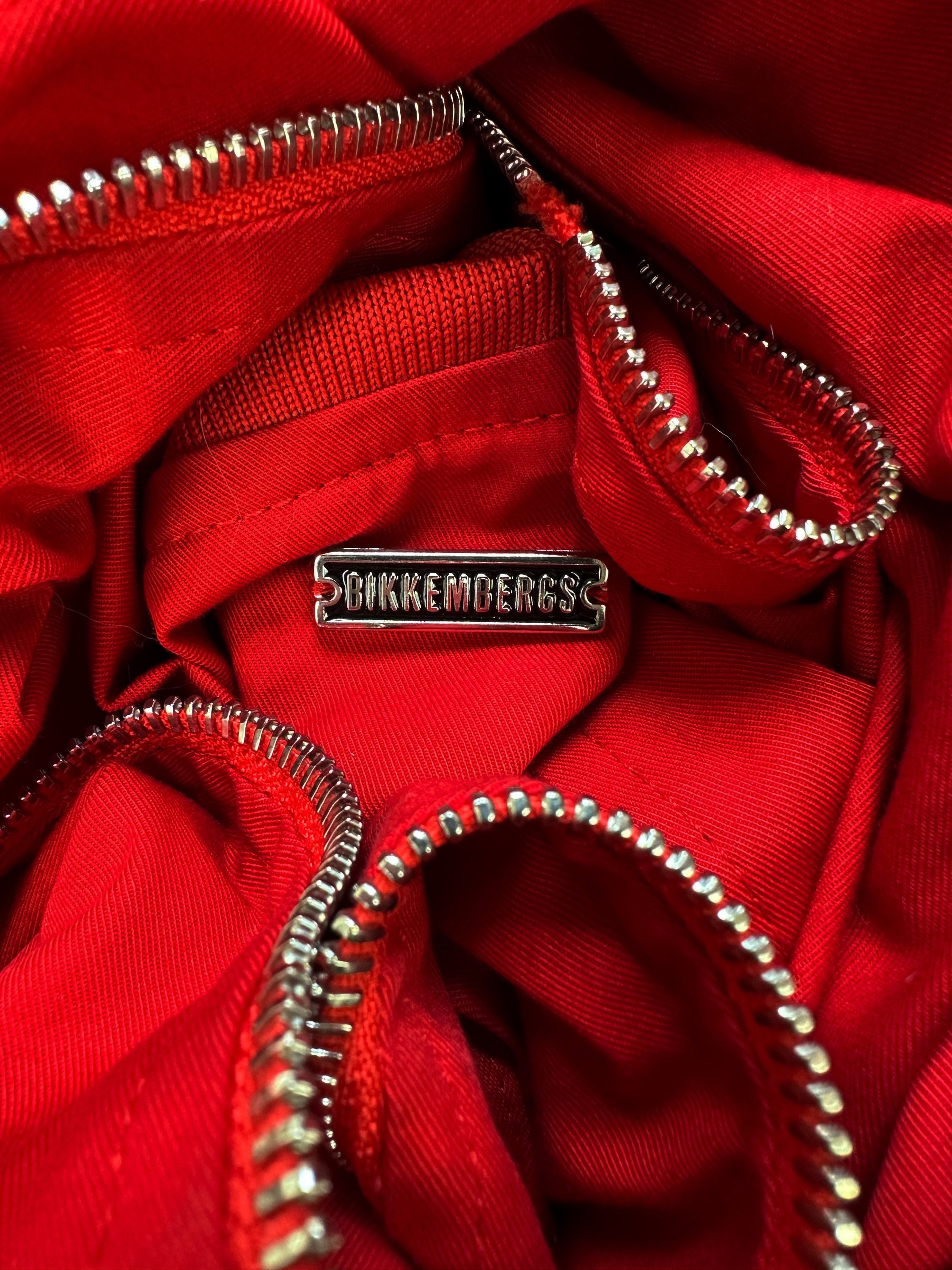 90s Dirk Bikkembergs Light Cherry Red Bomber Jacket
