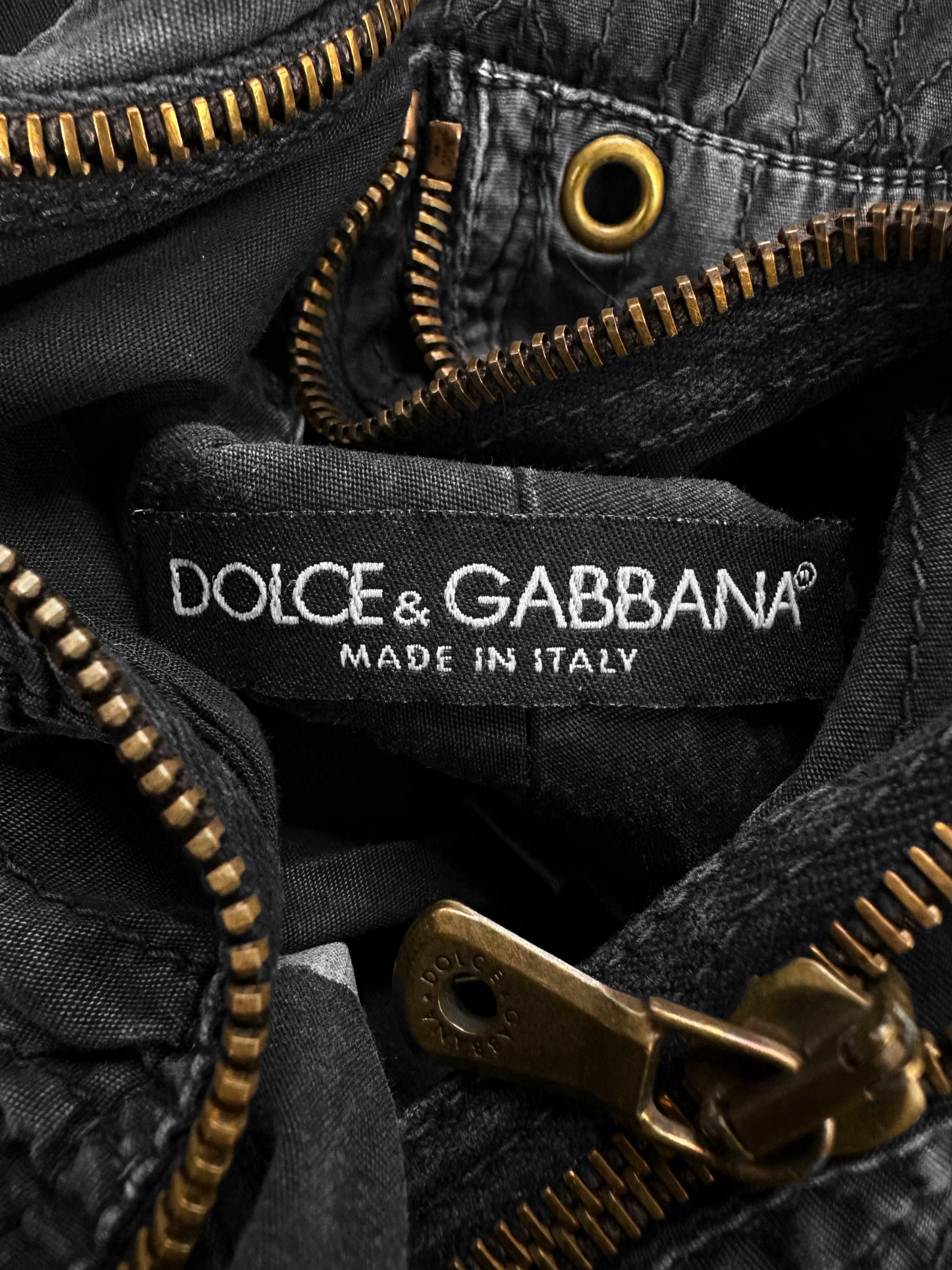 SS02 Dolce &amp; Gabbana ‘Aviation’ 3D Reinforced Painted Cargo Pants