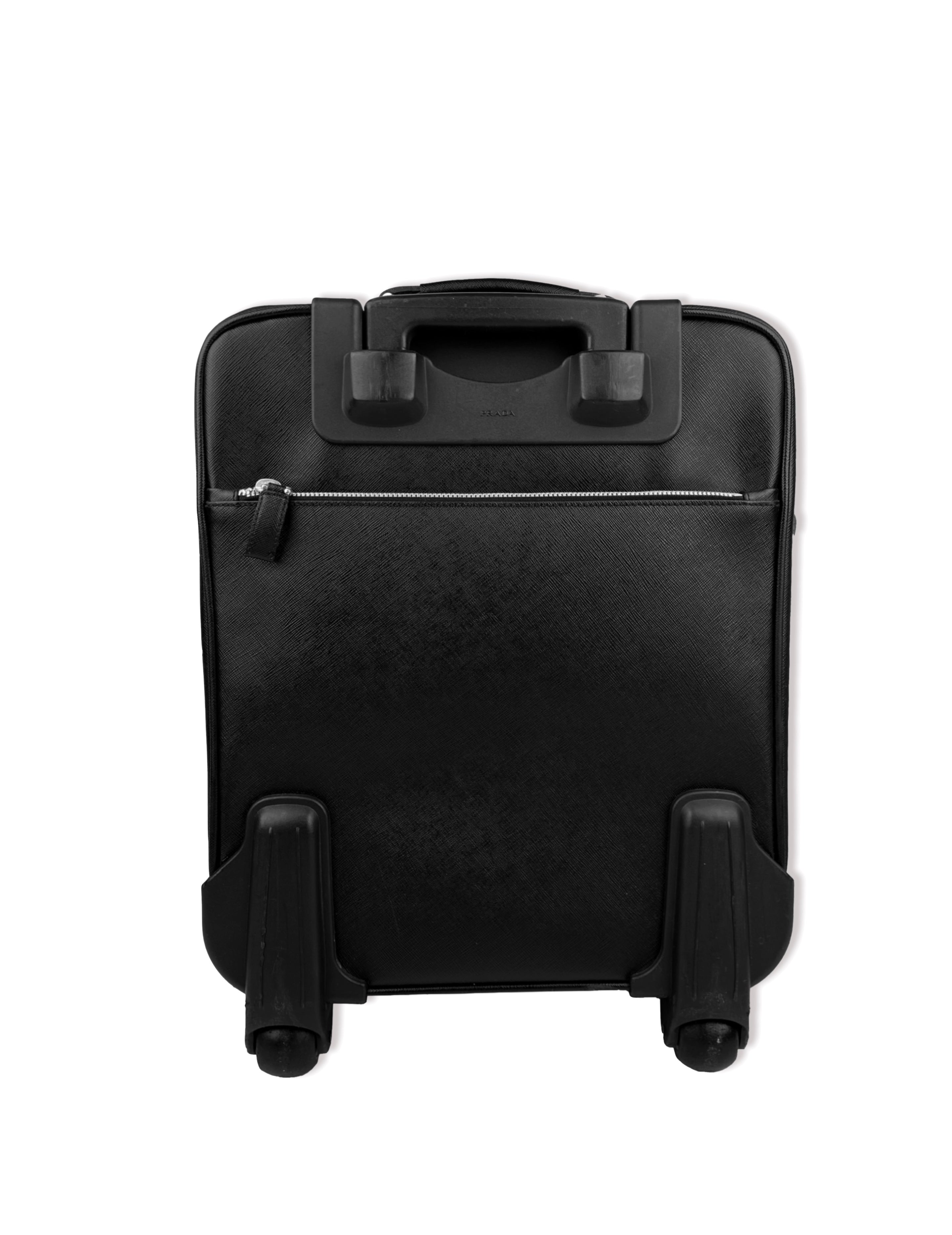 Prada Nylon Adjustable Multi-Pocket Metallic Suitcase