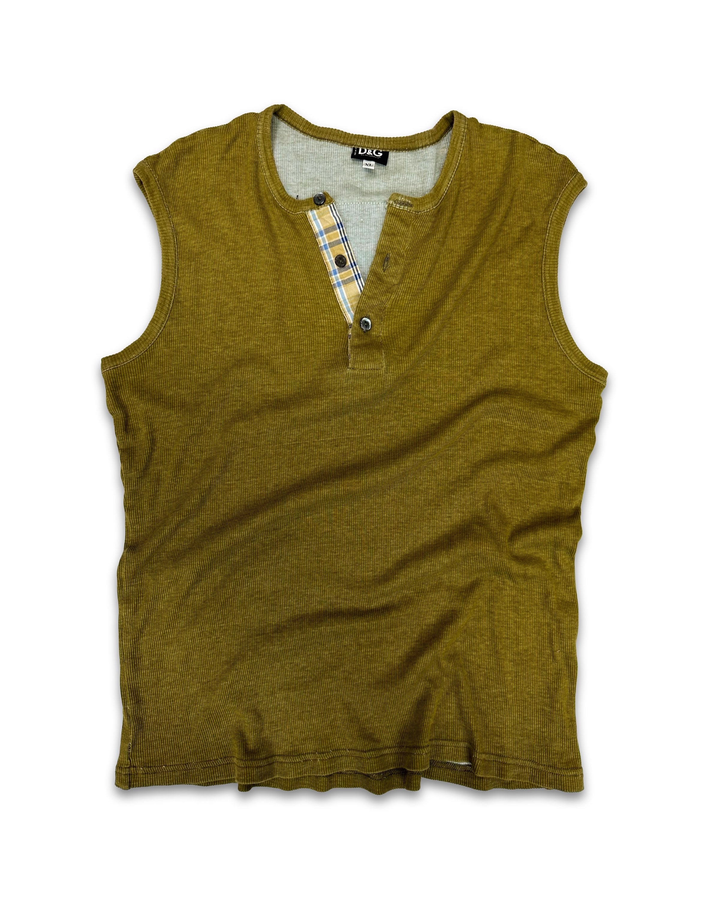 00s Dolce & Gabbana ‘Funky Sport’ Olive Green Tank-top