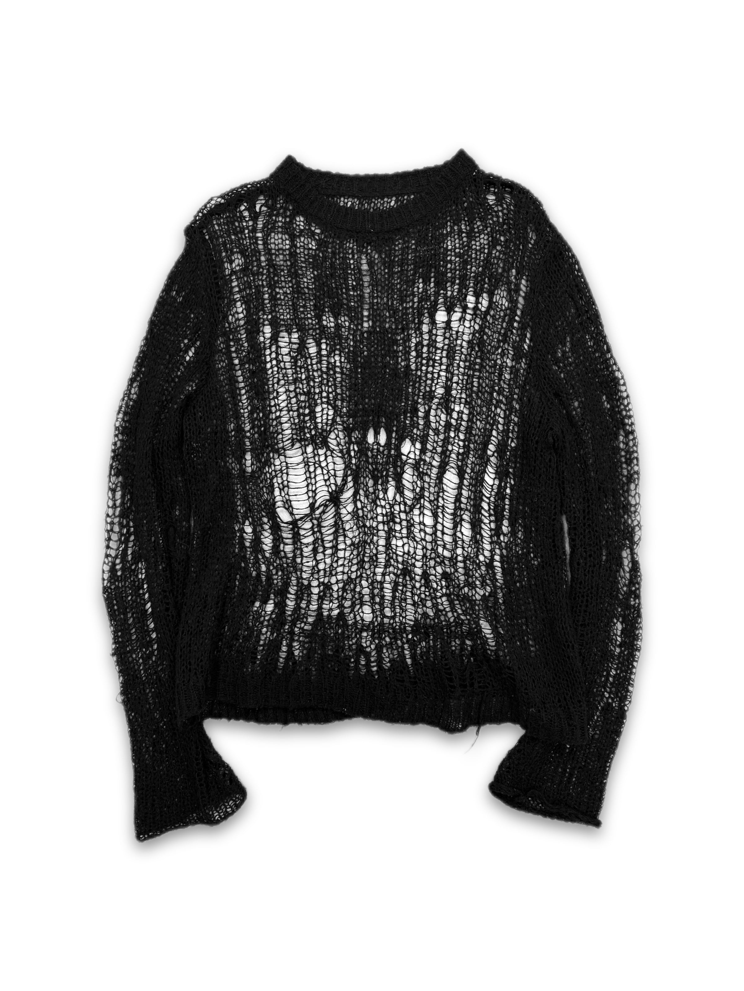 SS22 Rick Owens ‘Fogachine’ Loose Gauge Mohair Knit Sweater