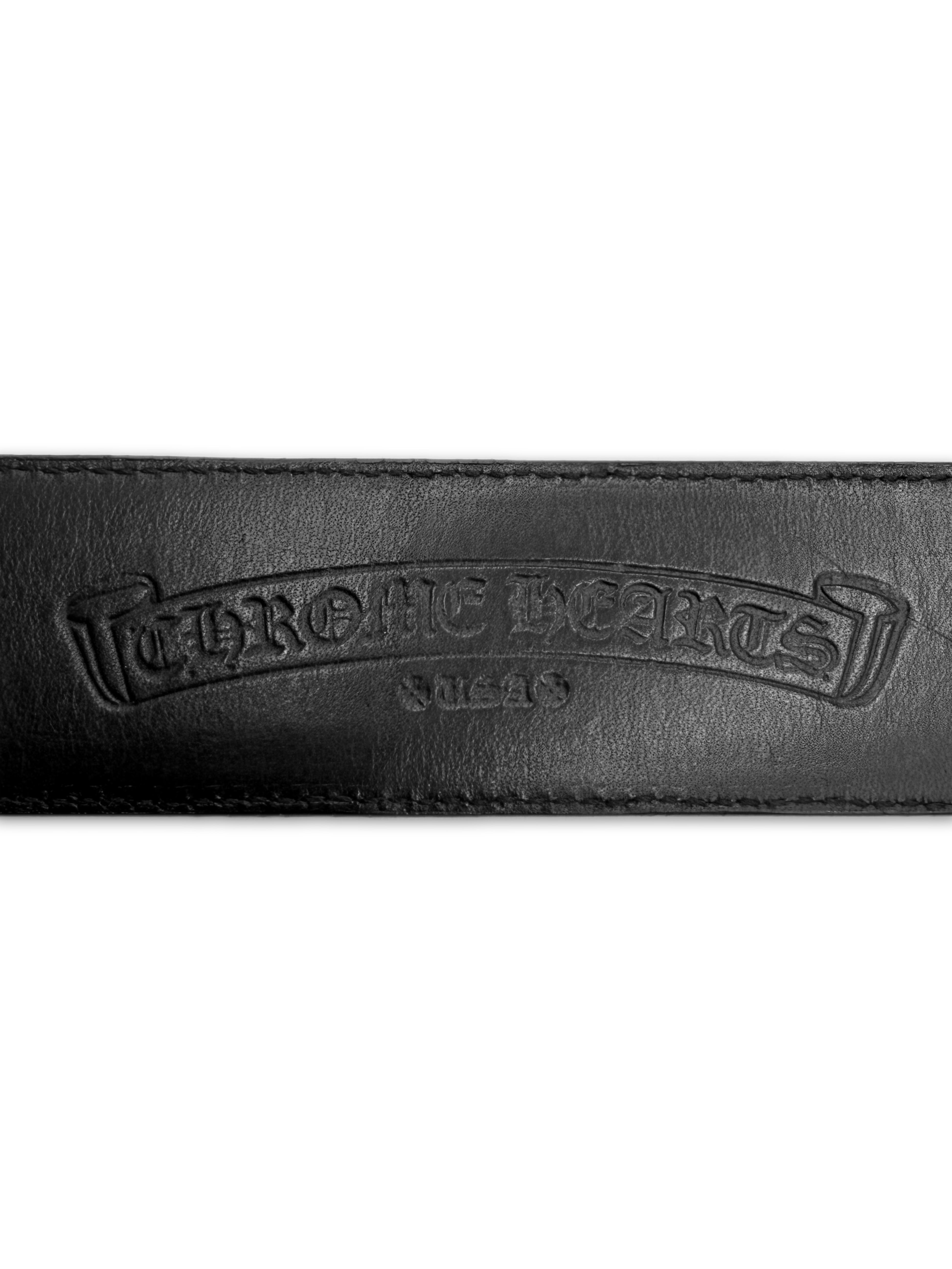 Chrome Hearts Black Leather .925 Silver Belt