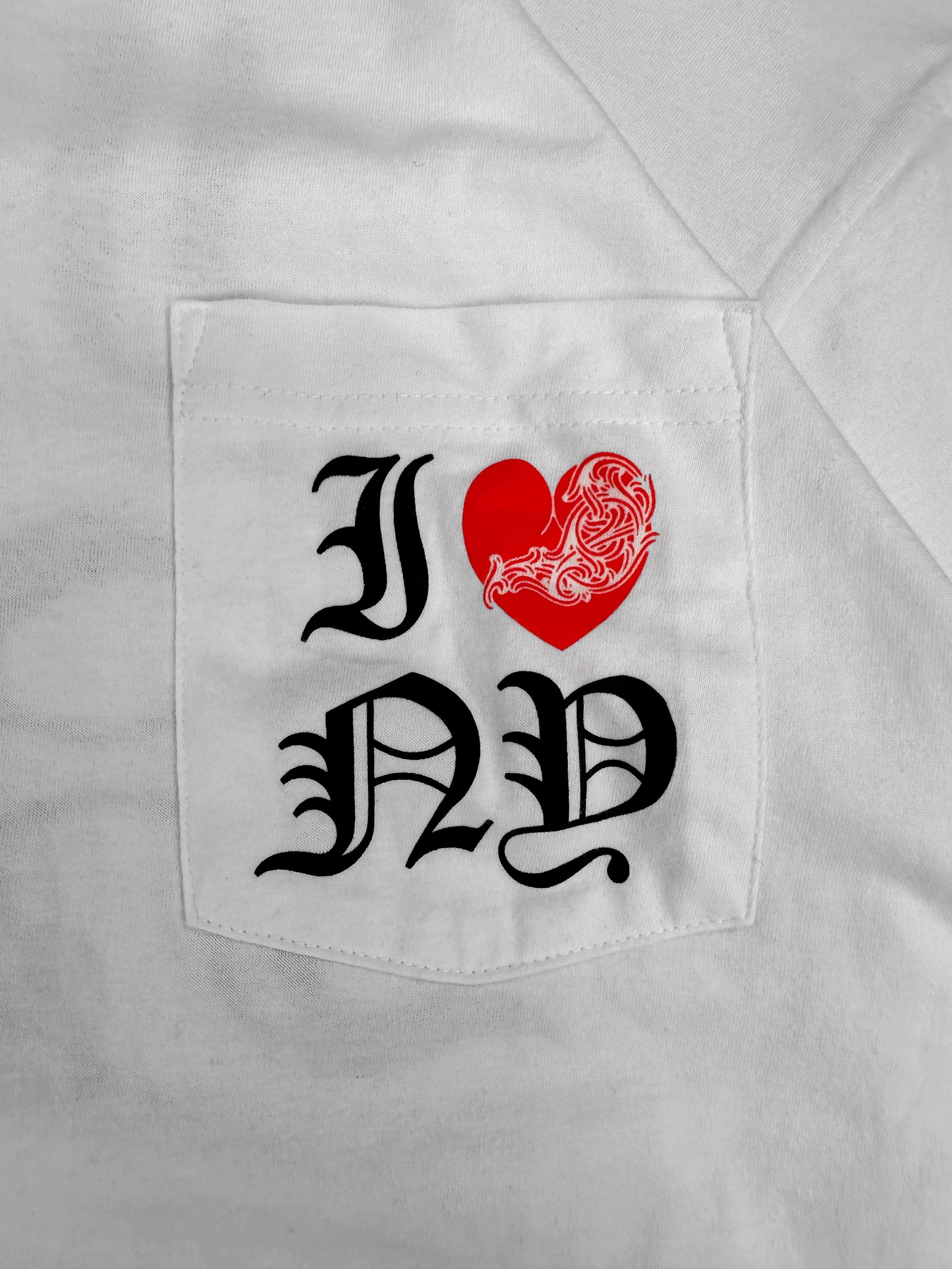 Chrome Hearts ‘I Heart NY’ White Graphic Long Sleeve Shirt