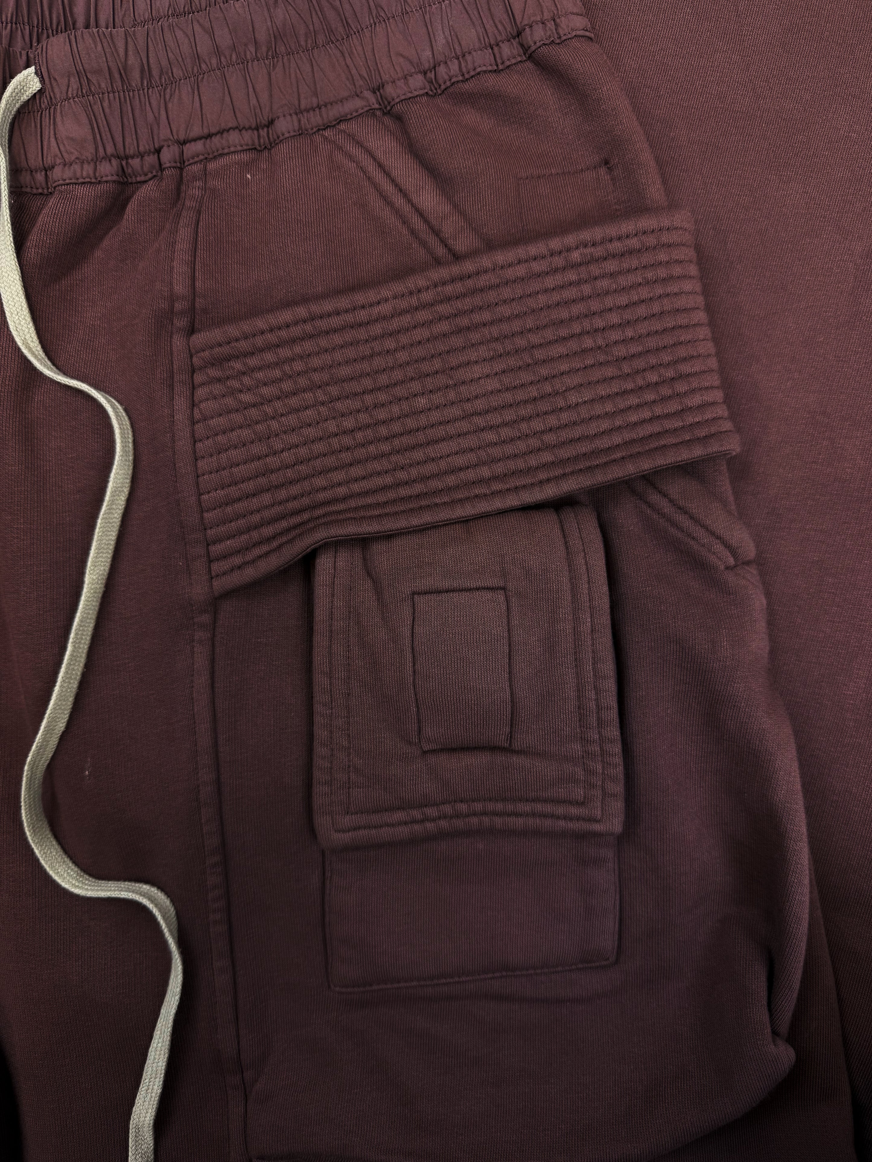 Rick Owens DRKSHDW Clay Creatch Cargo Wide Leg Sweat Pants