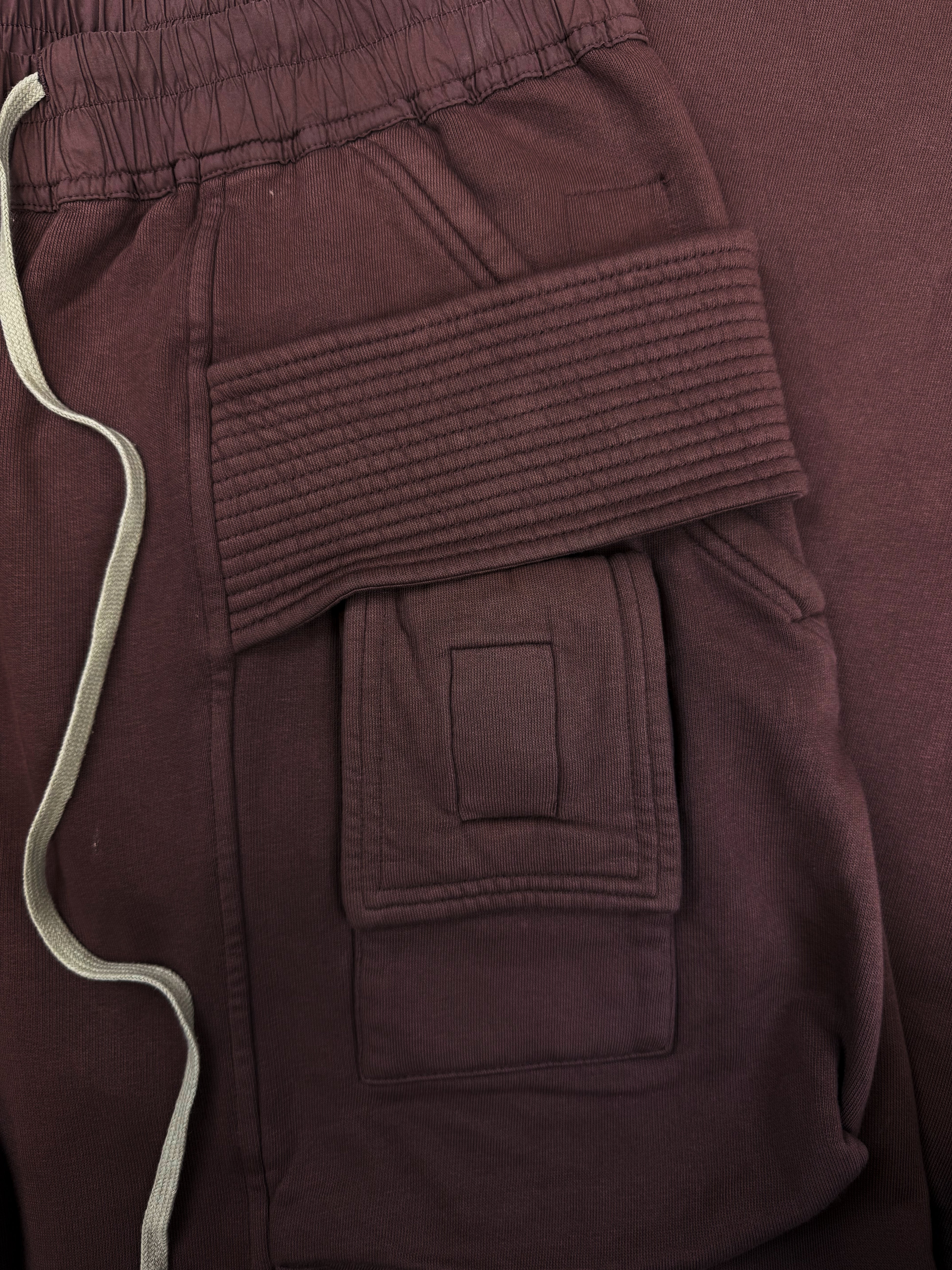 Rick Owens DRKSHDW Clay Creatch Cargo Wide Leg Sweat Pants
