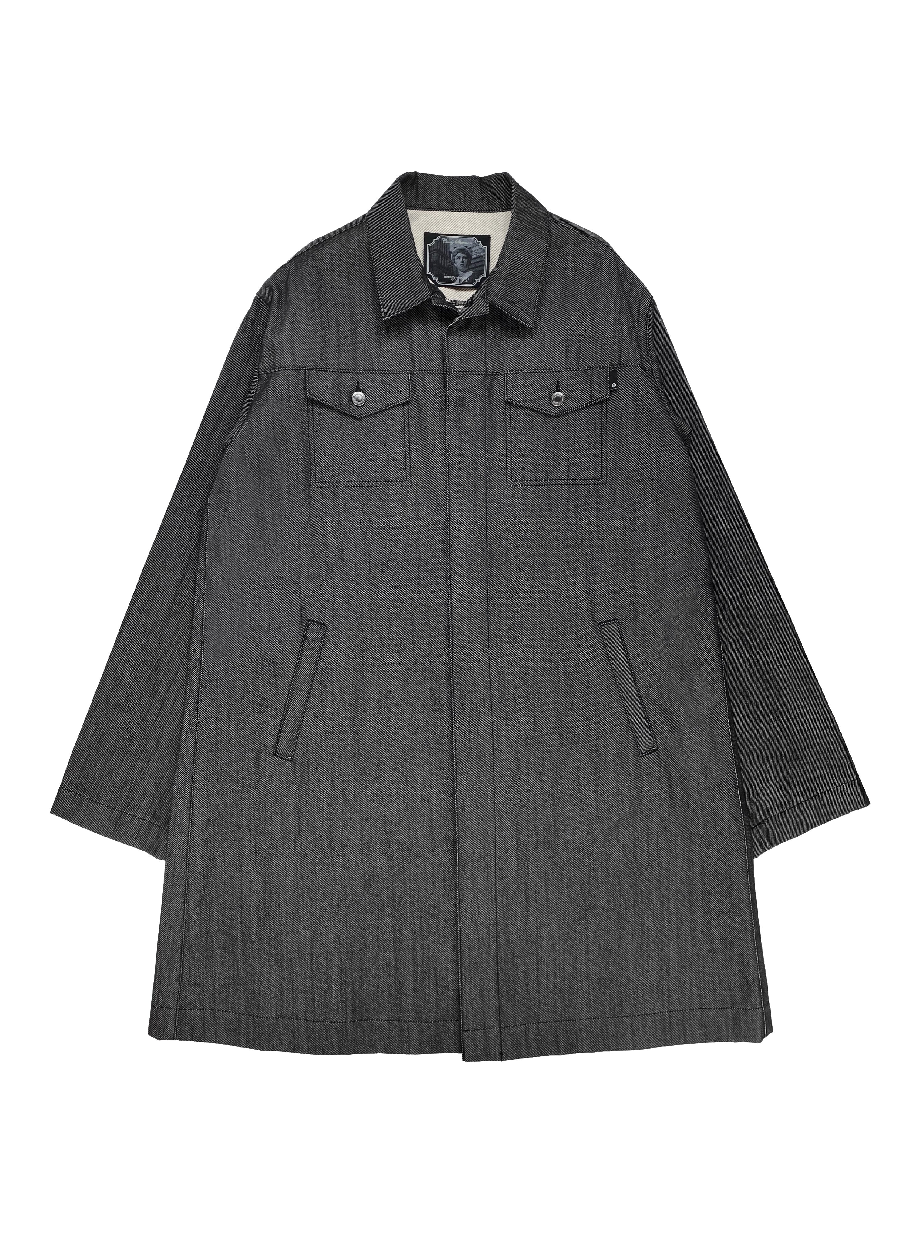SS20 UNDERCOVER CINDY SHERMAN COARSE DENIM TRENCH COAT