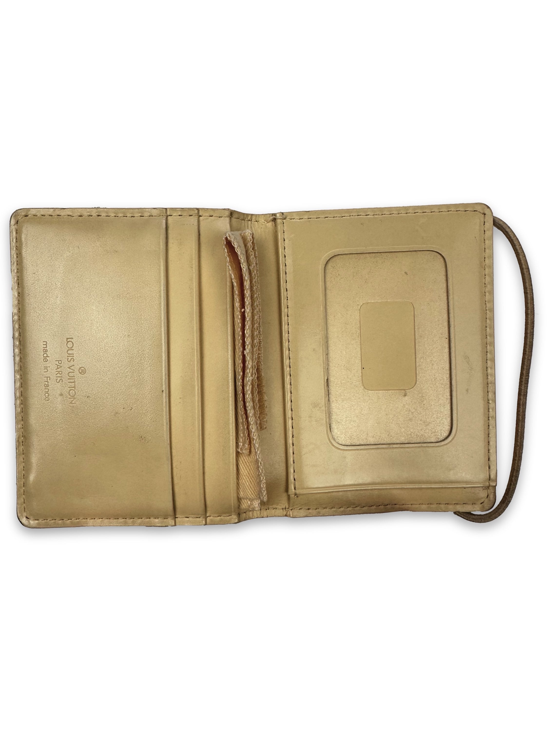 Louis Vuitton Tan Epi Spellout Bifold Wallet
