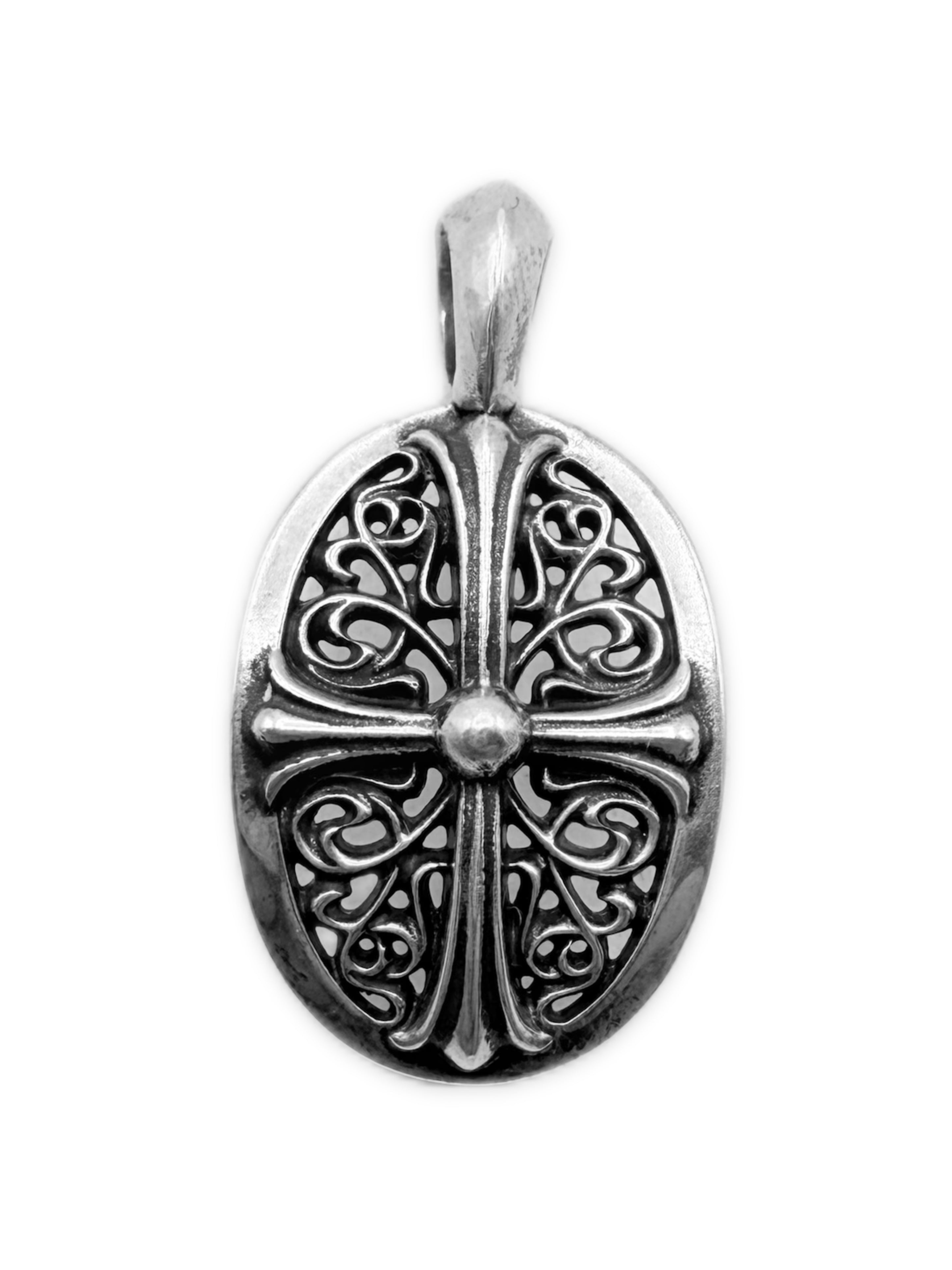 Chrome Hearts Oval Cross .925 Silver Pendant