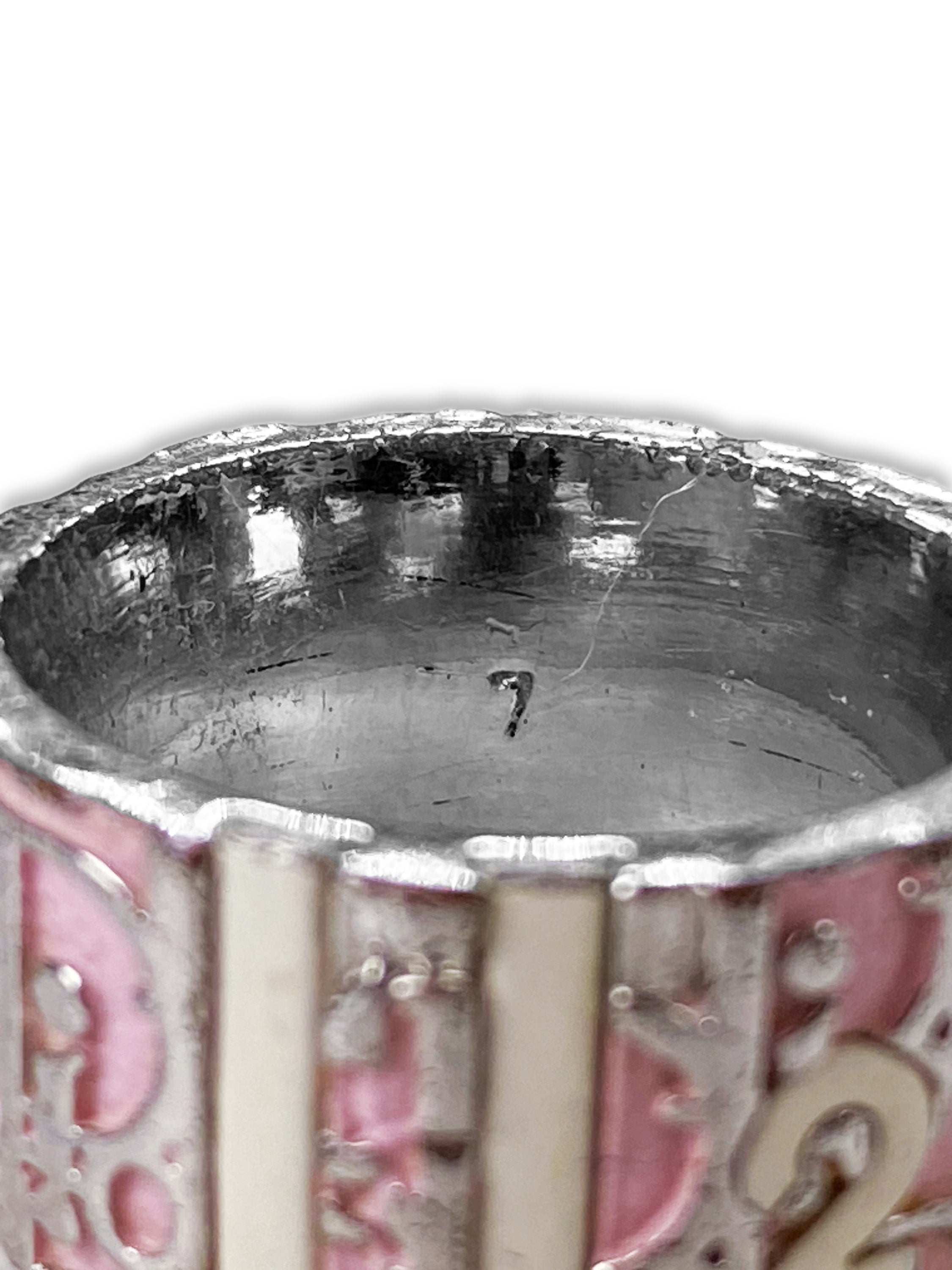 00s Dior ‘2’ Hot Pink Trotter Monogram Ring