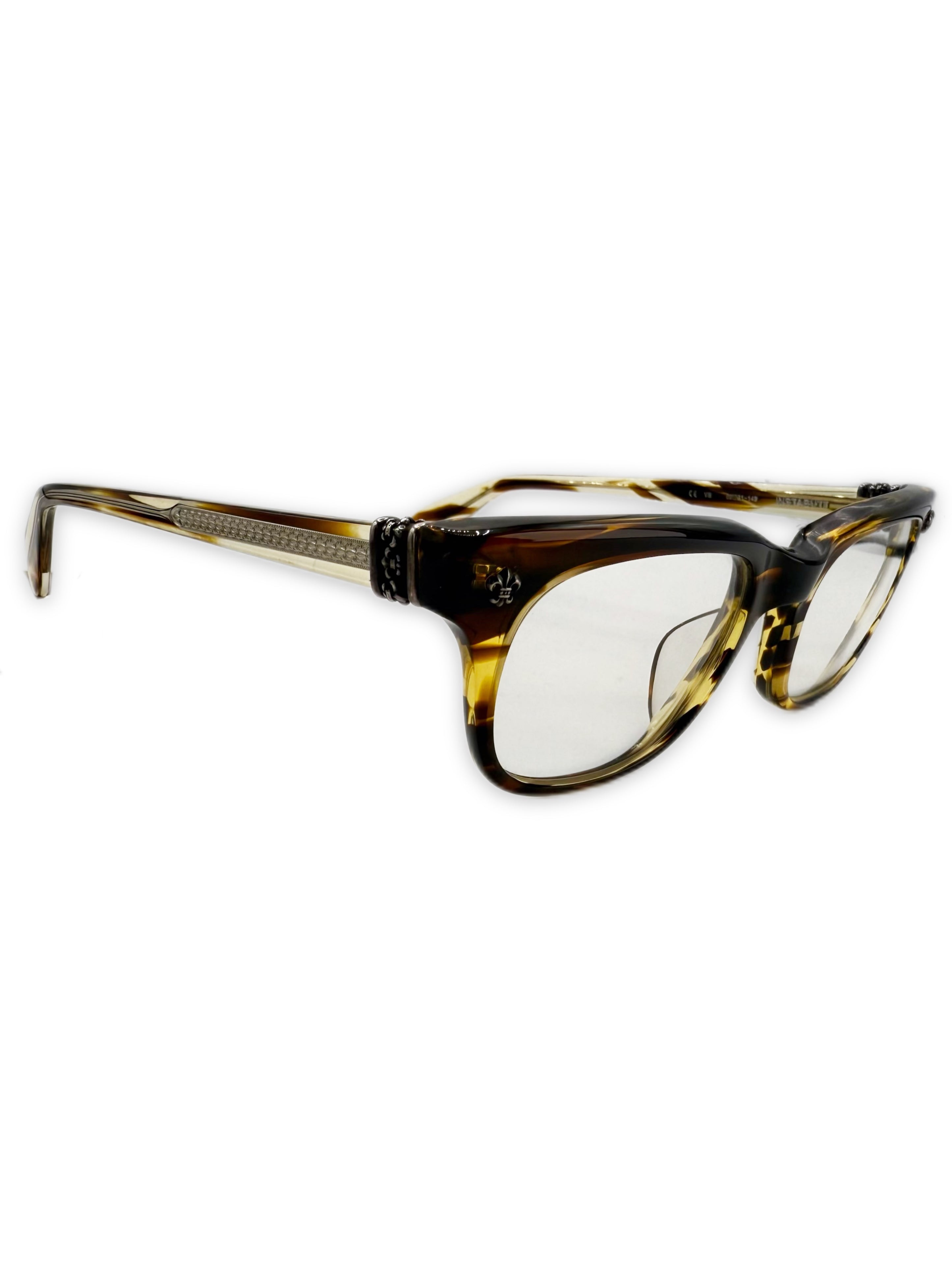 Chrome Hearts ‘Instabutt’ Fleur Tortoise Shell Prescription Glasses