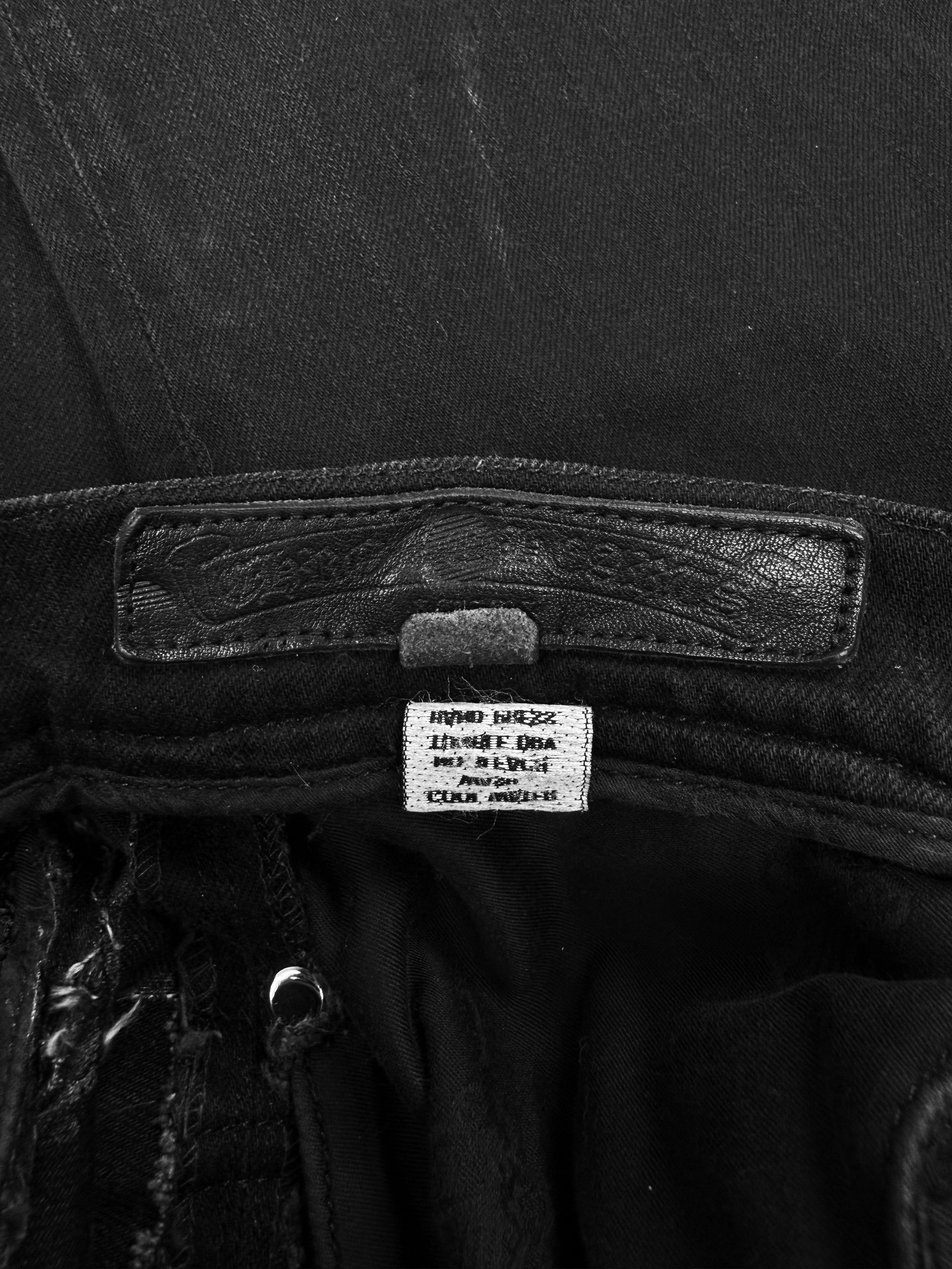 Chrome Hearts ‘Fatigue’ 9 Cargo Pocket Fleur Knee Washed Denim Pants