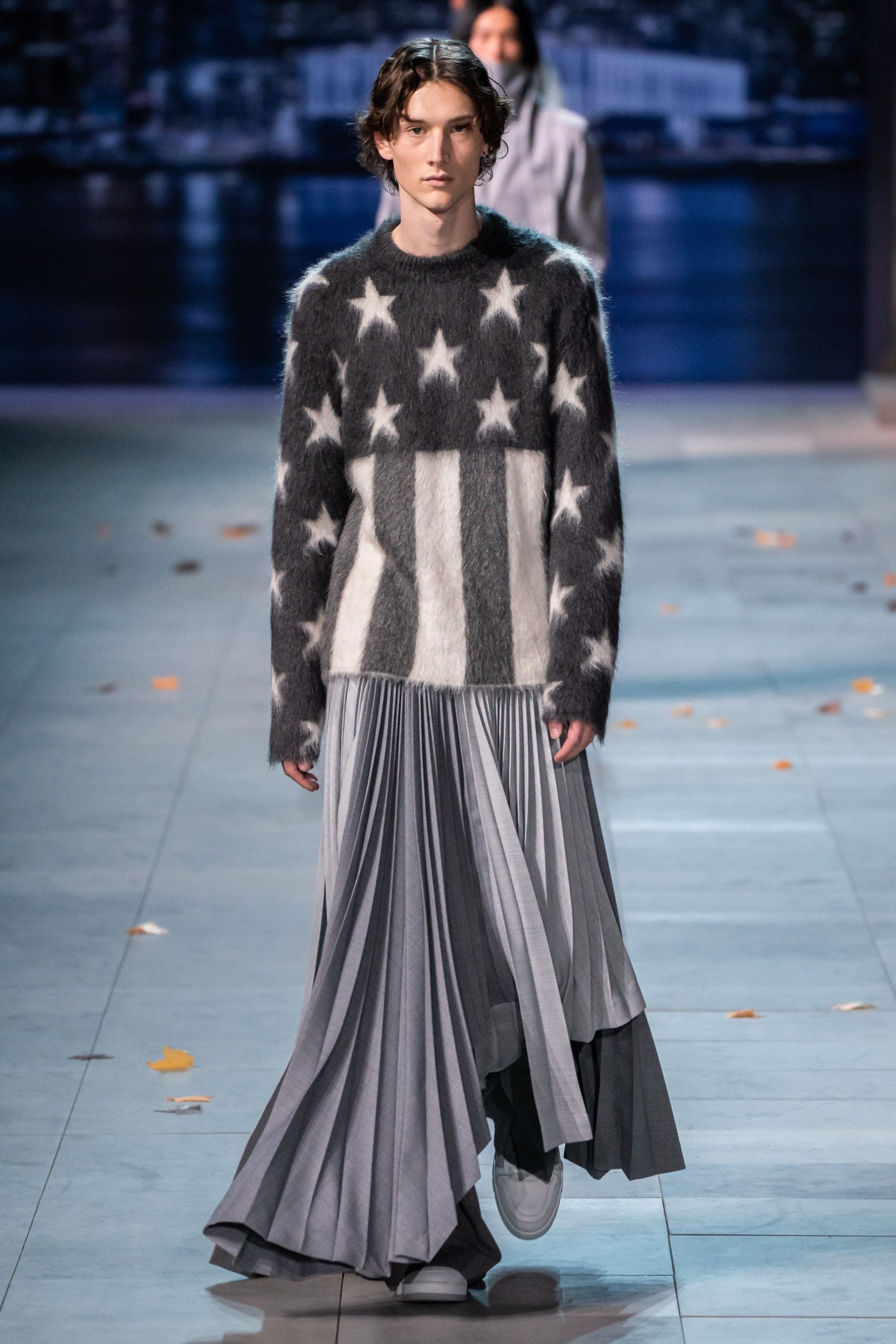 FW19 LOUIS VUITTON BY VIRGIL ABLOH MOHAIR FLAG KNITTED SWEATER