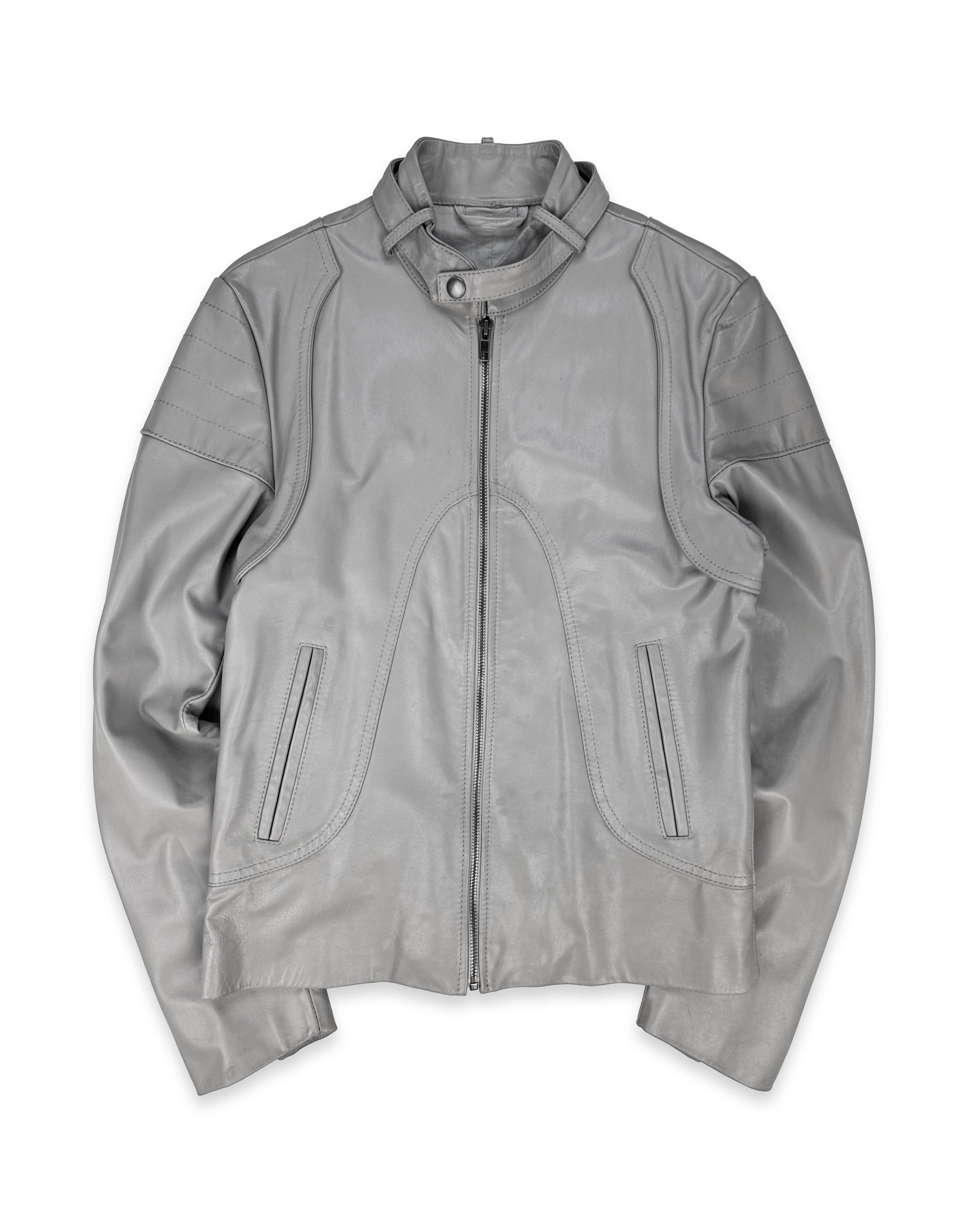 SS09 Maison Margiela ‘Panelled’ High Neck Leather Moto Jacket