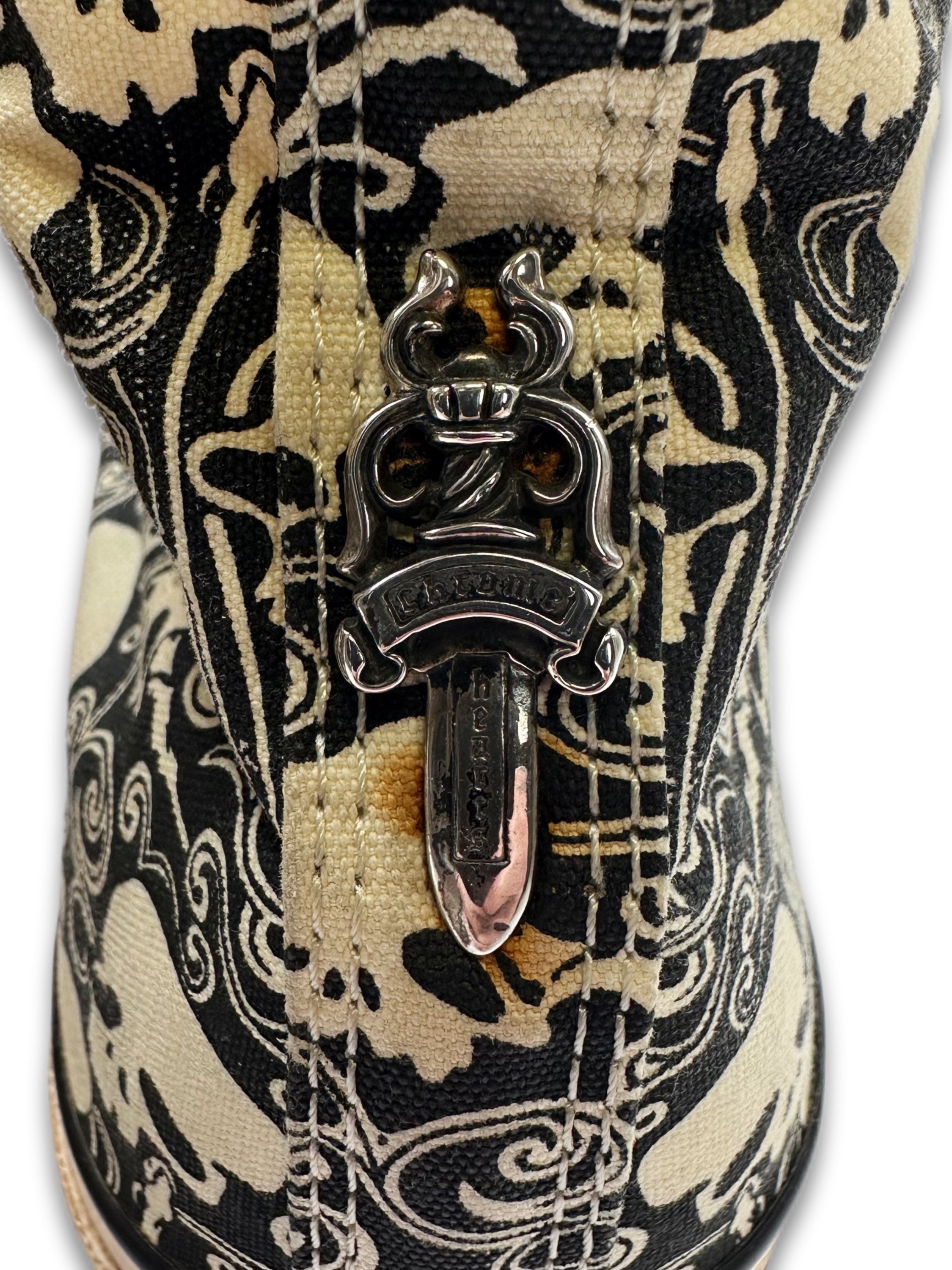 Chrome Hearts Triple Star Patch Dagger Skull Converse Sneakers