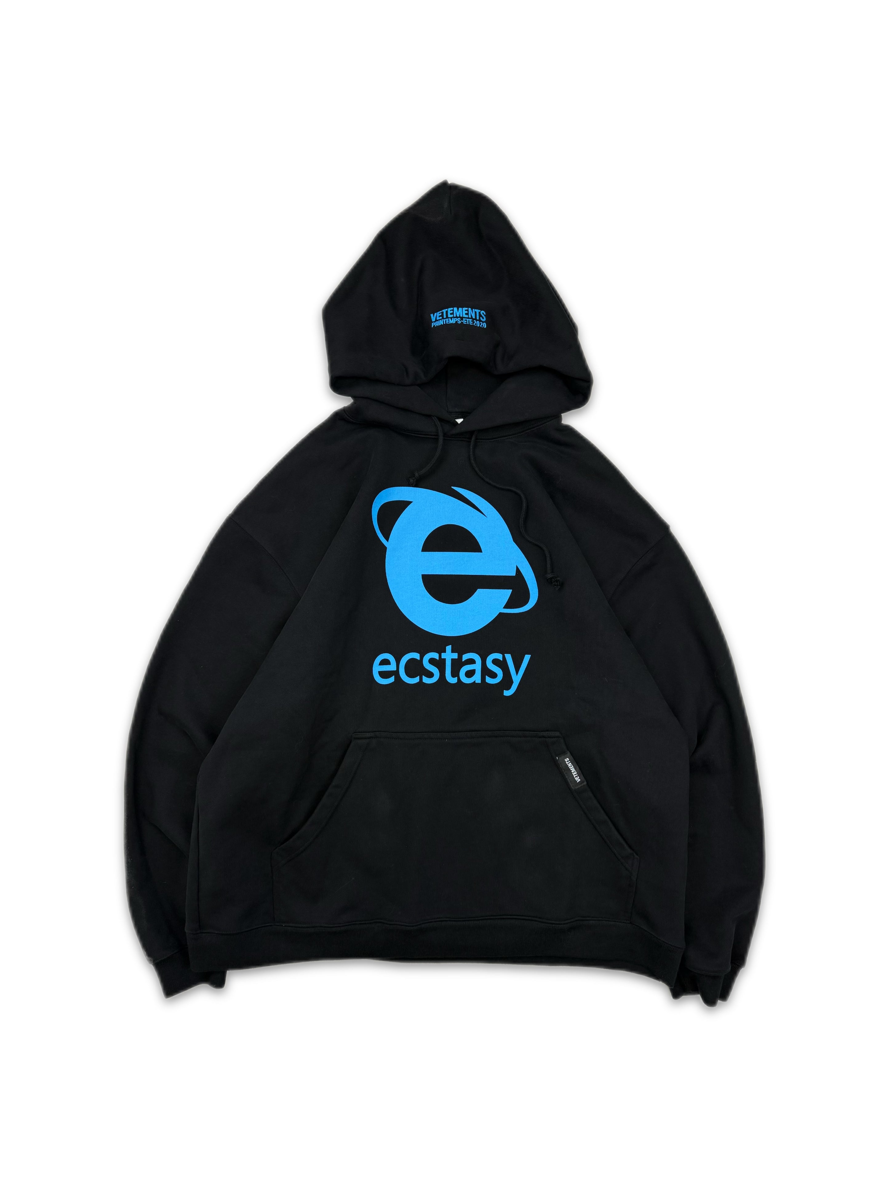 SS20 Vetements ‘Ecstasy’ Internet Explorer Black Hoodie