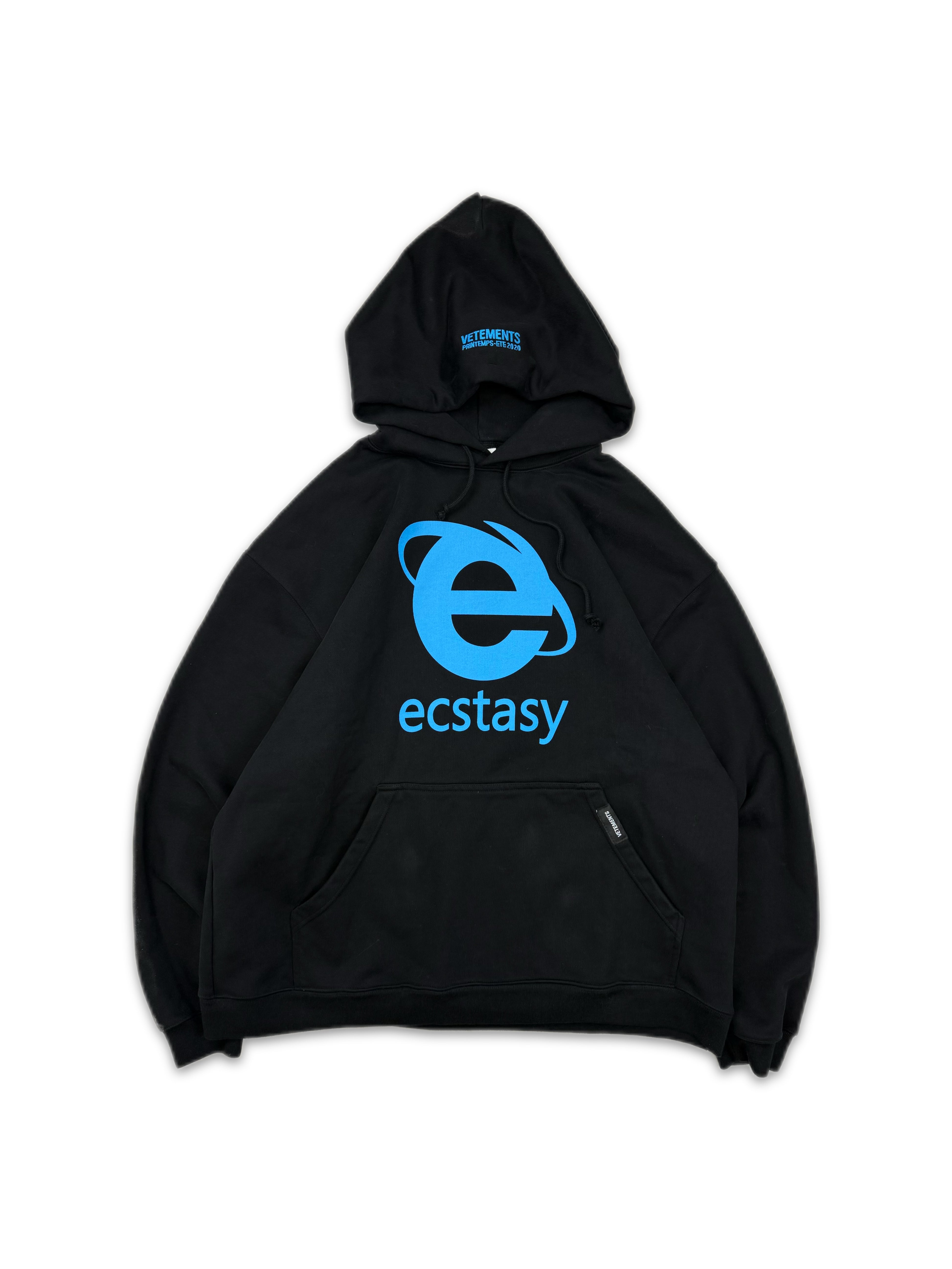SS20 Vetements ‘Ecstasy’ Internet Explorer Black Hoodie
