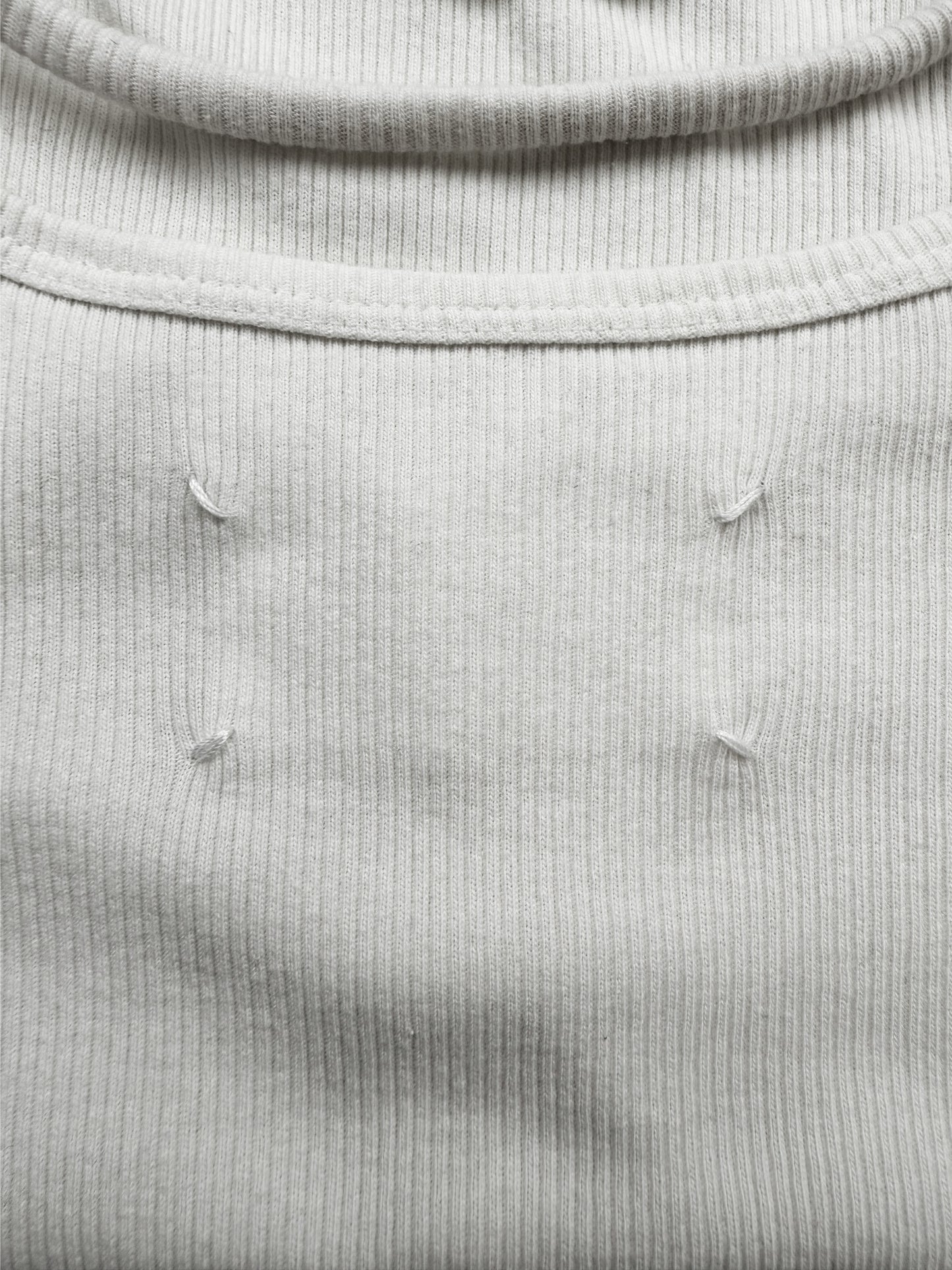 AW02 Maison Margiela Quad-String White Ribbed Tank Top