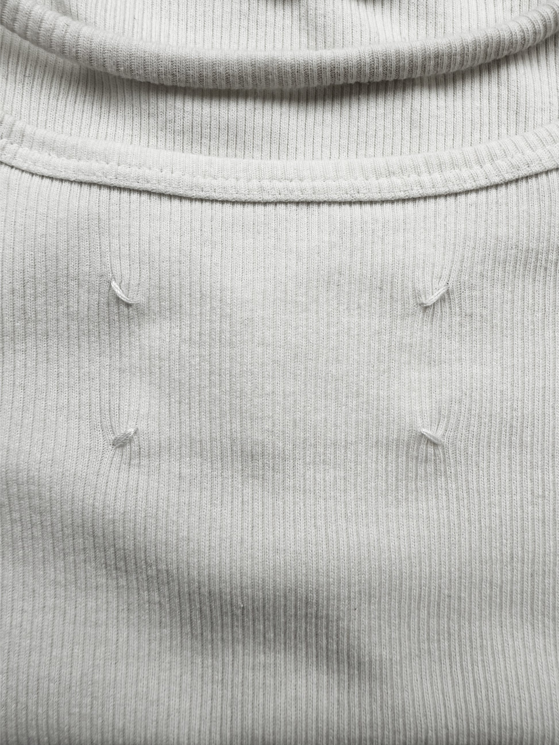 AW02 Maison Margiela Quad-String White Ribbed Tank Top