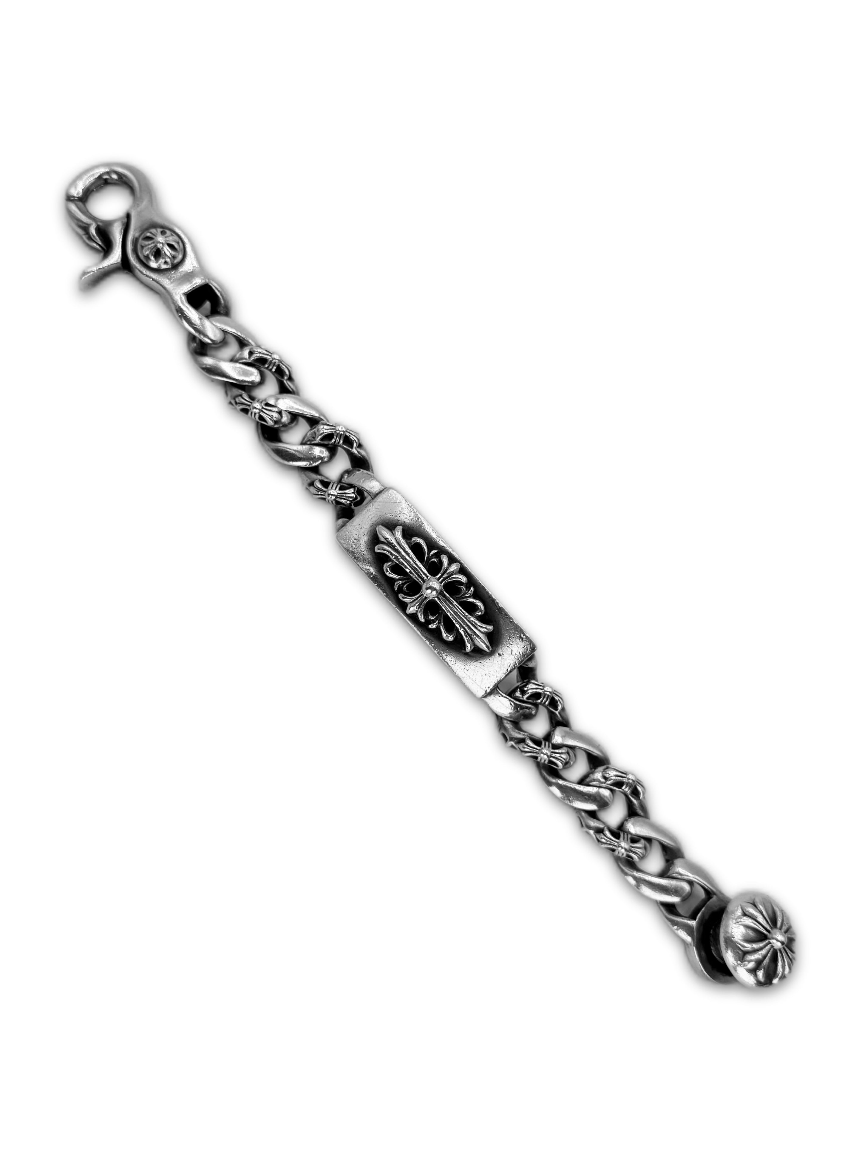 Chrome Hearts Extra Fancy Floral ID Lobster Clasp Bracelet