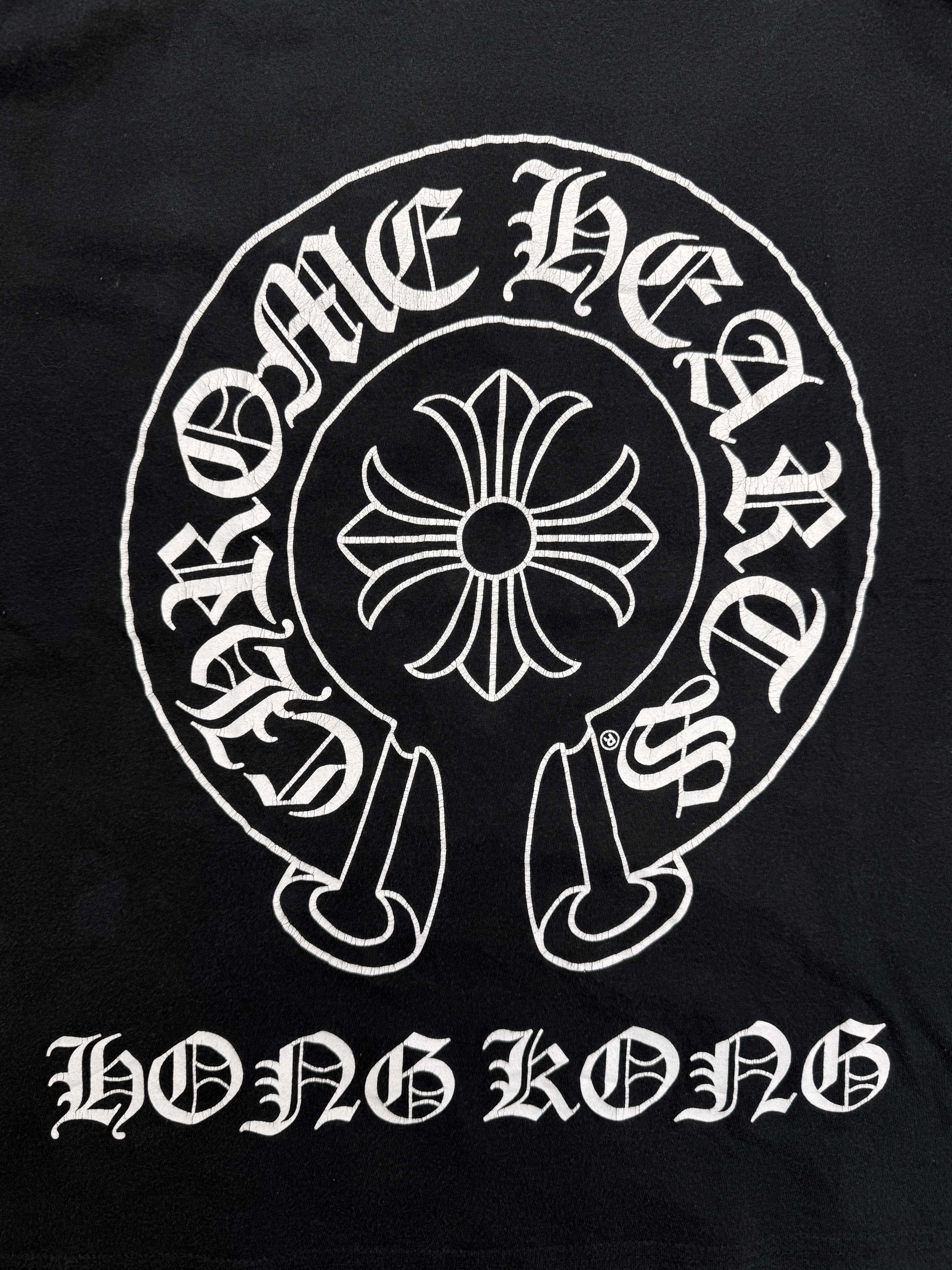 Chrome Hearts Hong Kong Horseshoe Logo Black Pocket T-Shirt