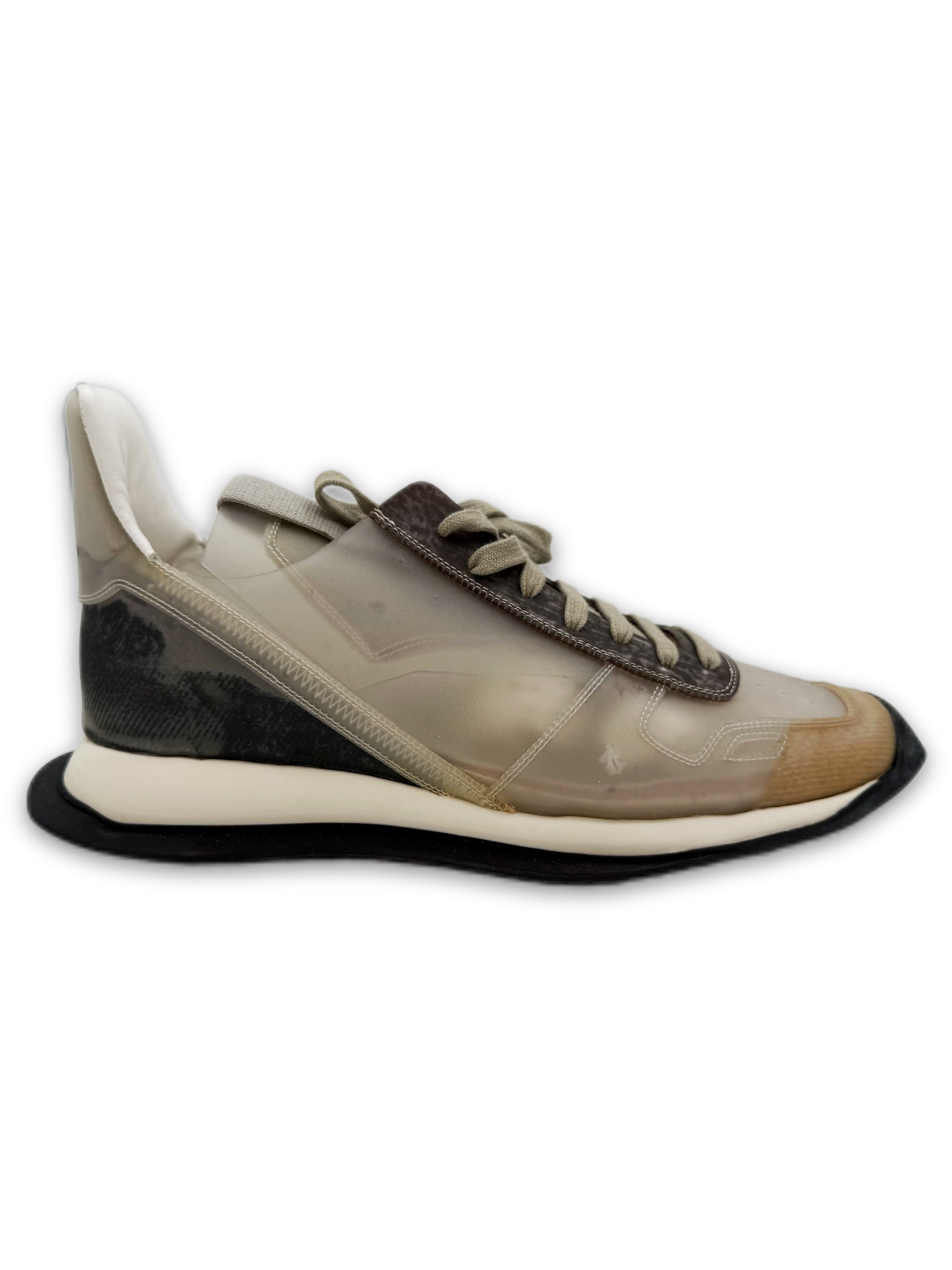 SS21 Rick Owens Phlegethon Transparent Low-top Sneakers