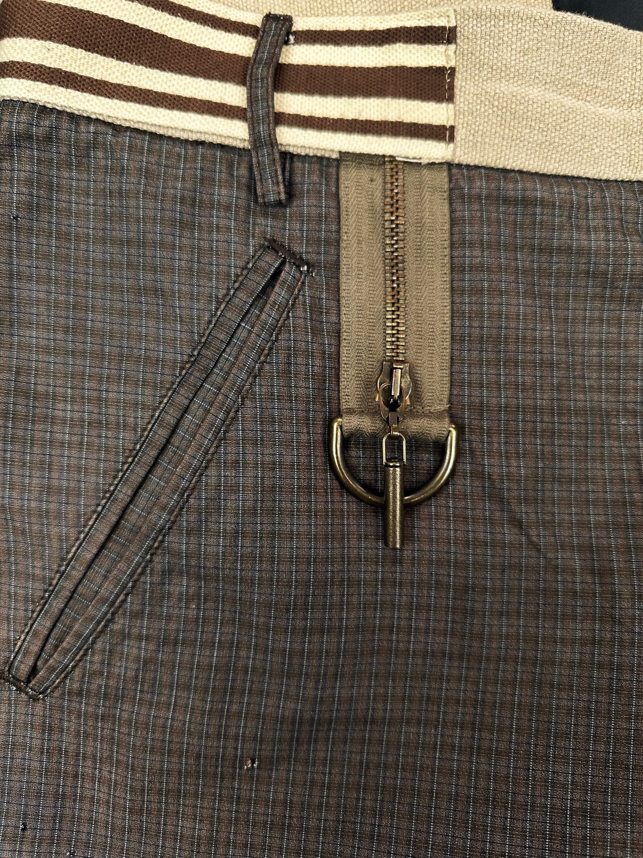 00s Roberto Cavalli ‘D-Ring’ Plaid Wide Cut Pants