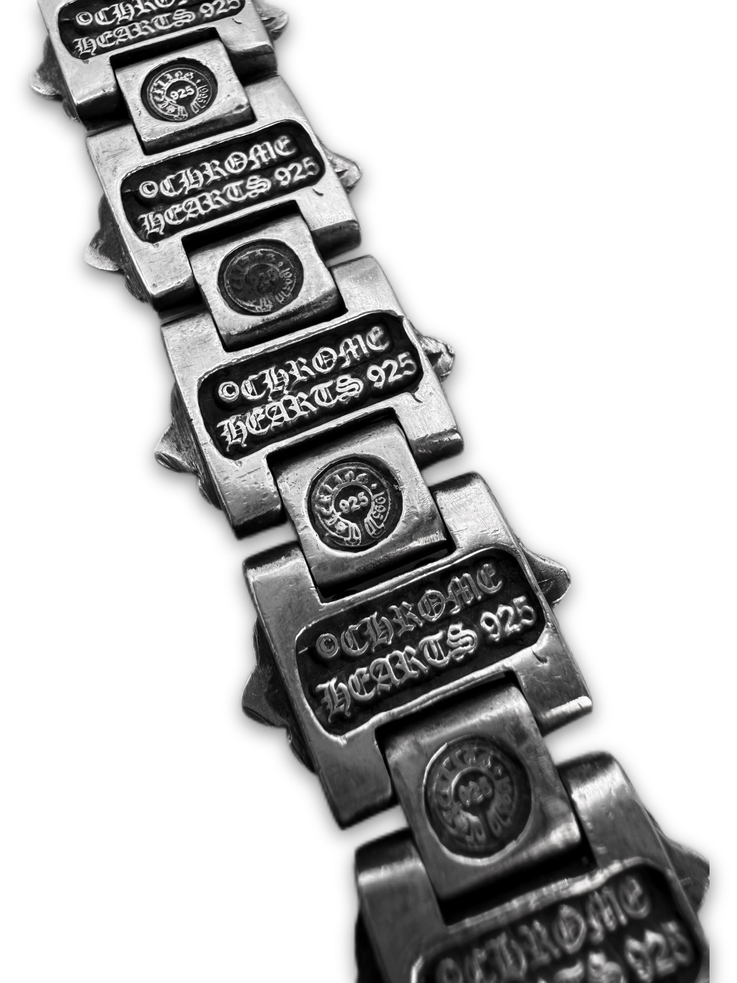 Chrome Hearts ‘Fleur’ H Link .925 Silver XL Bracelet