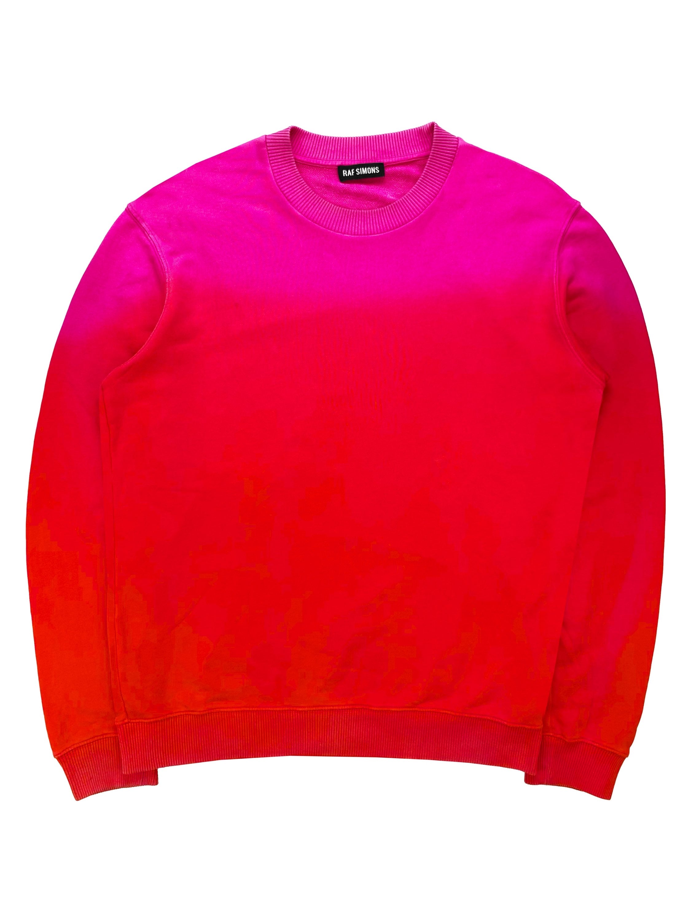 FW12 Raf Simons Gradient Dip Dye Neon Crewneck