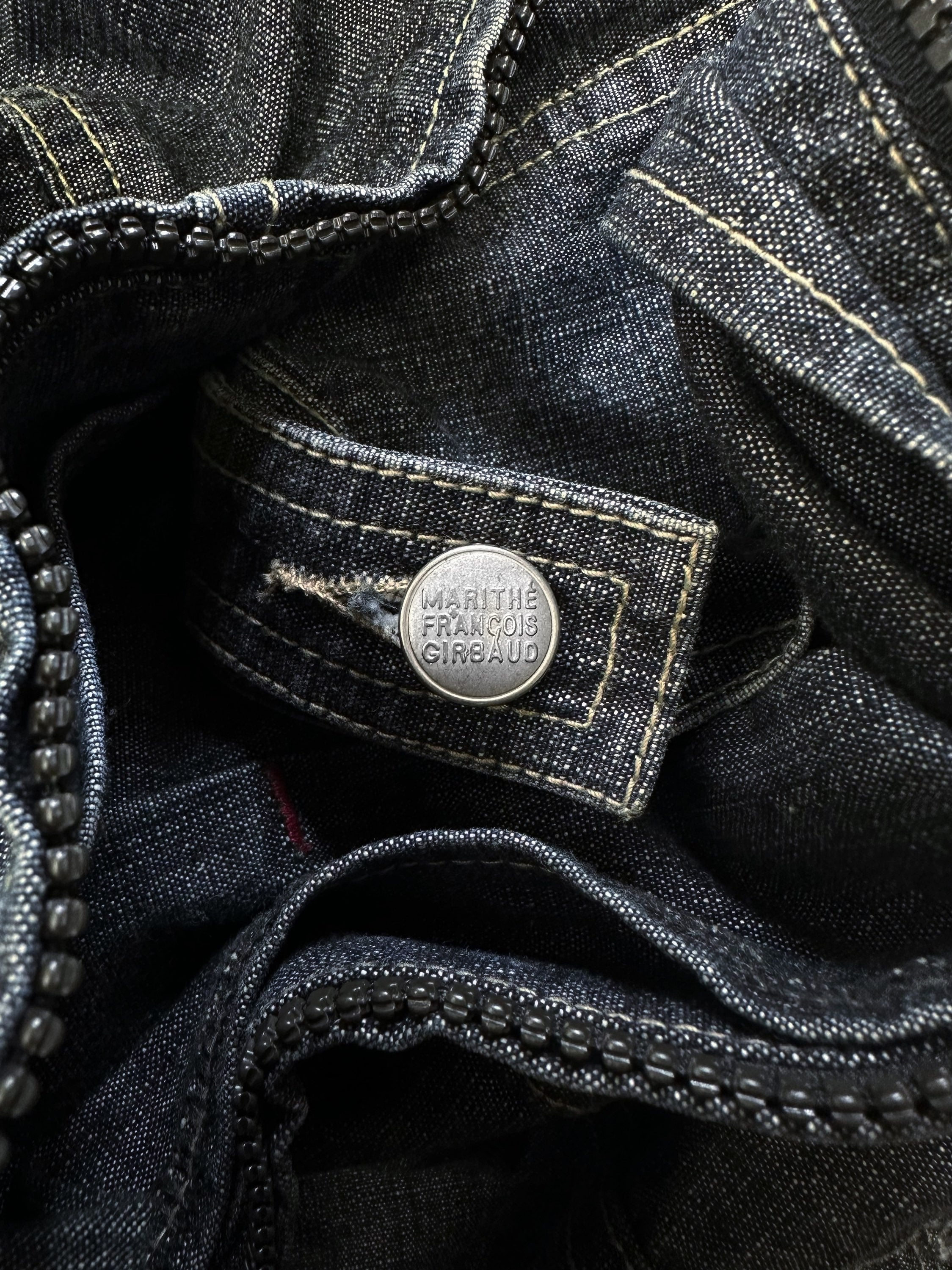 00s Marithe Francois Girbaud Dark Wash Blue Denim Jacket