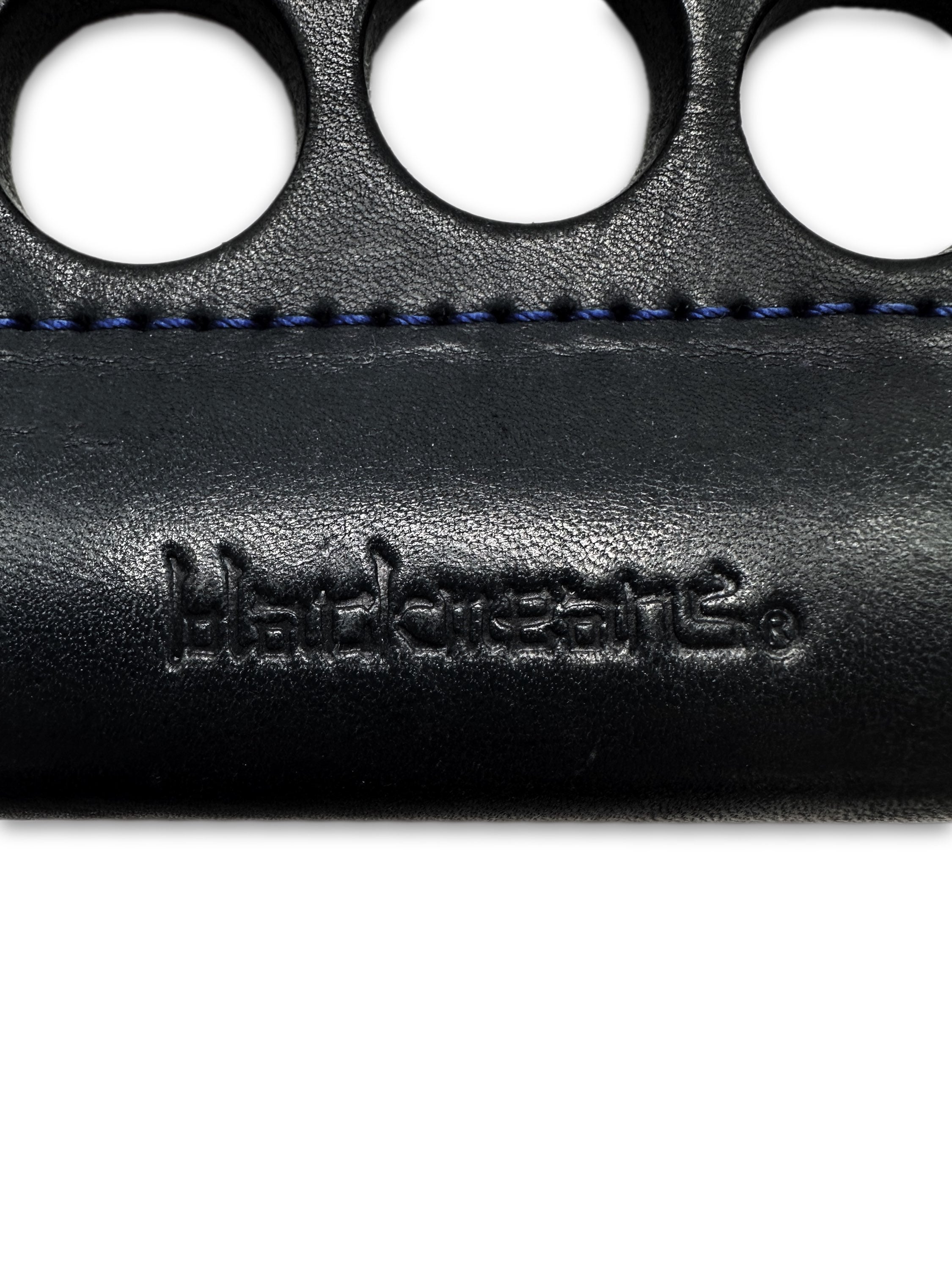 Blackmeans Leather Blue Stitch ‘Lighter Holder’ Knuckle Duster
