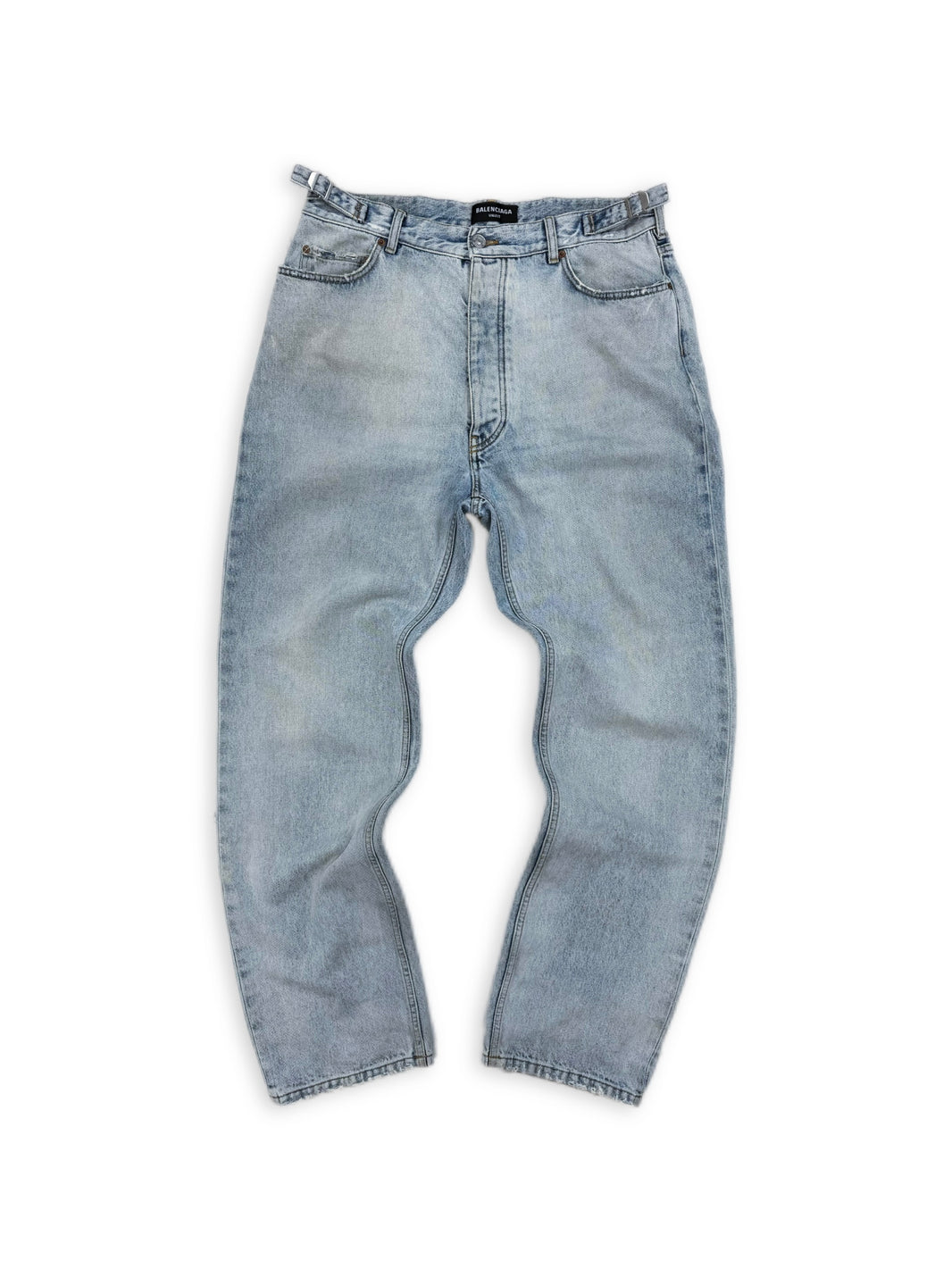AW21 Balenciaga Light Blue Wash Boot Cut Denim