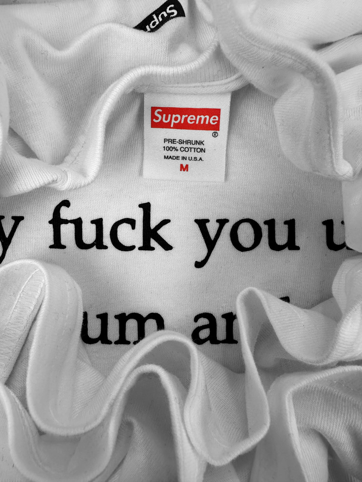 FW16 Supreme ‘They Fuck You Up’ Philip Larkin Slogan T-Shirt