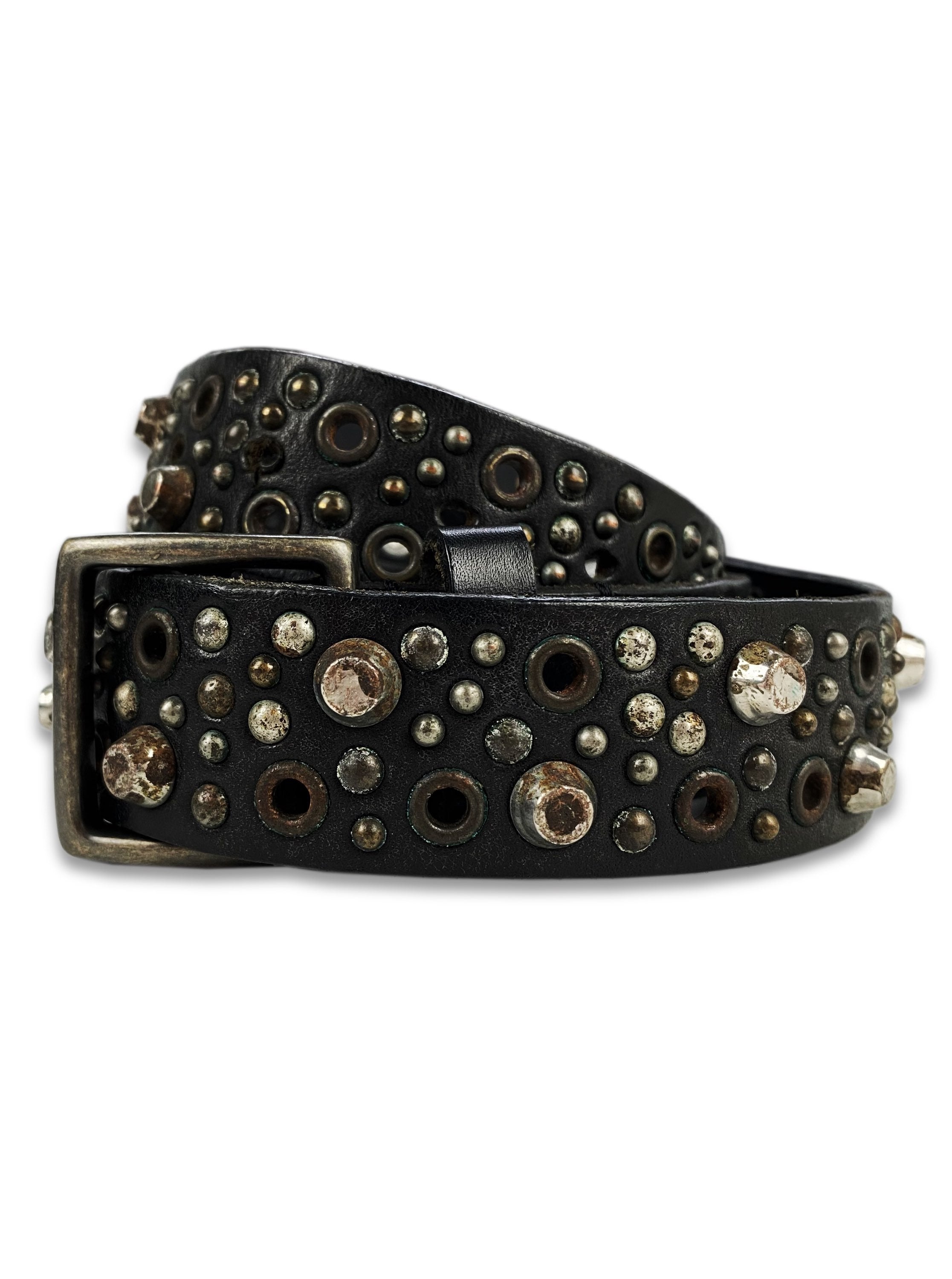00s Dsquared2 Studded Metallic Leather Belt
