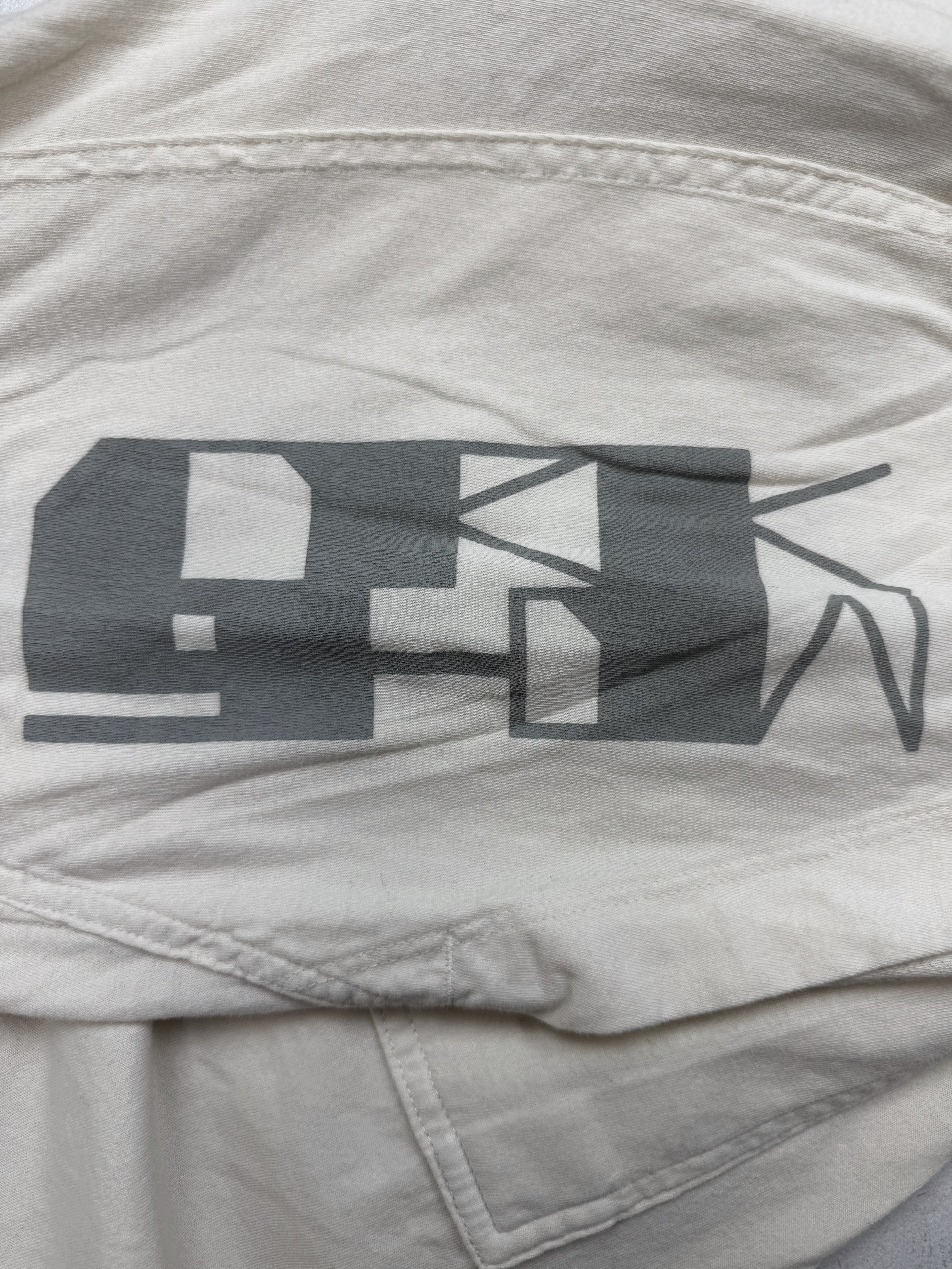 Rick Owens DRKSHDW White Drop Crotch Shorts