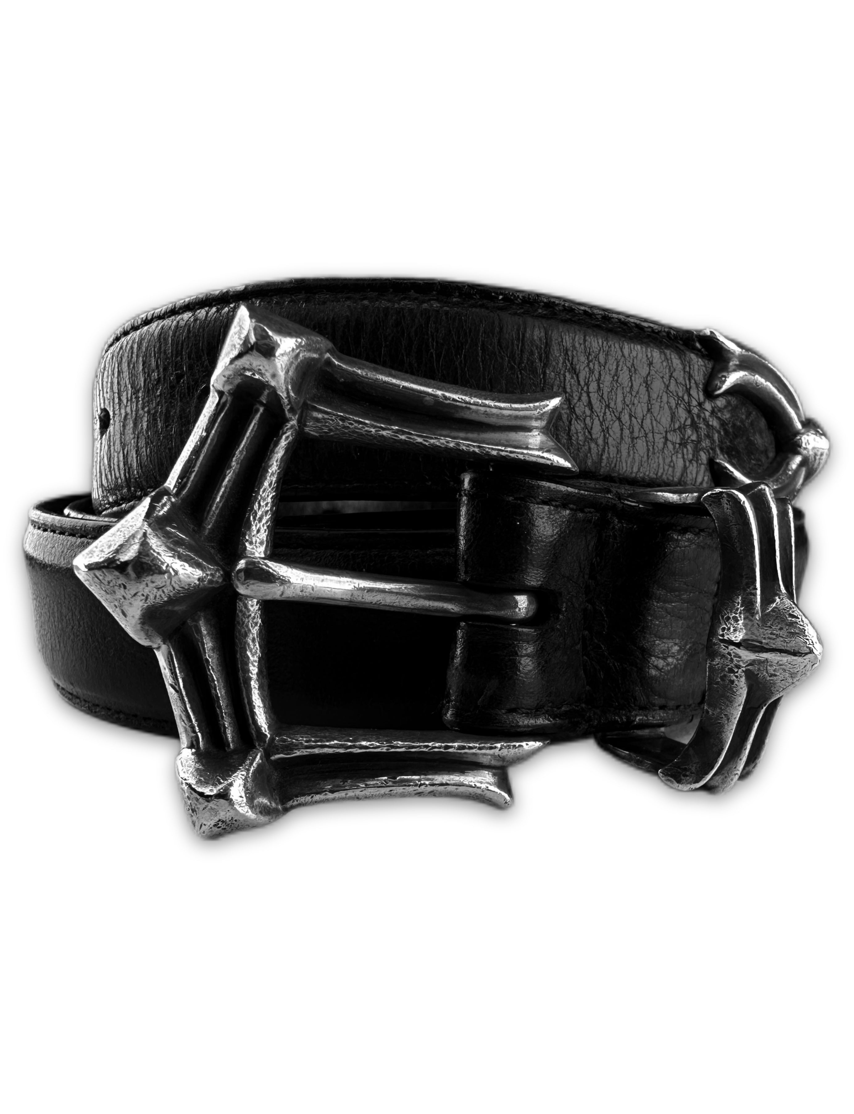 Chrome Hearts ‘Rockstar’ Punk Leather .925 Silver Belt