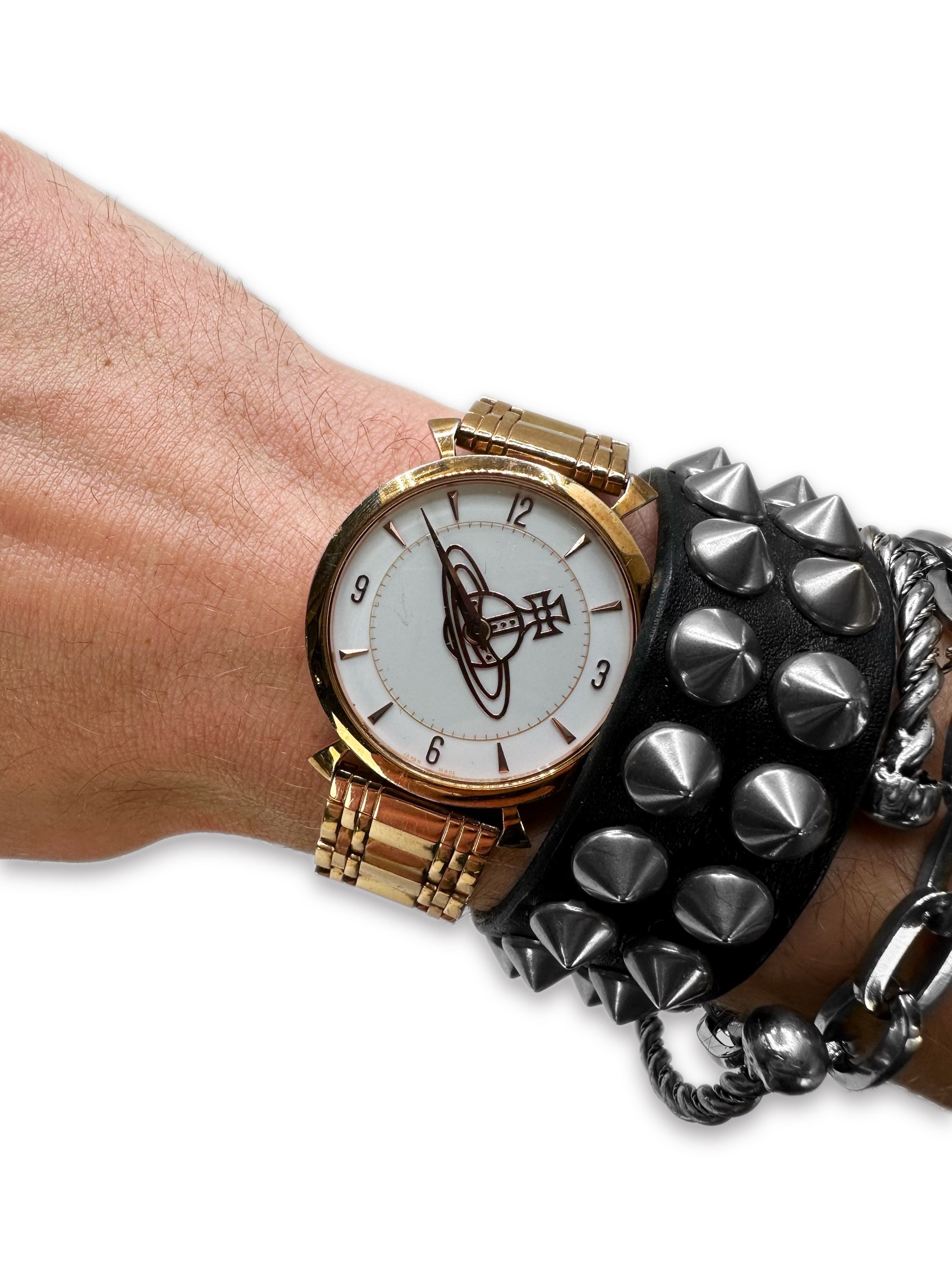Vivienne Westwood Gold Orb Logo Wrist Watch
