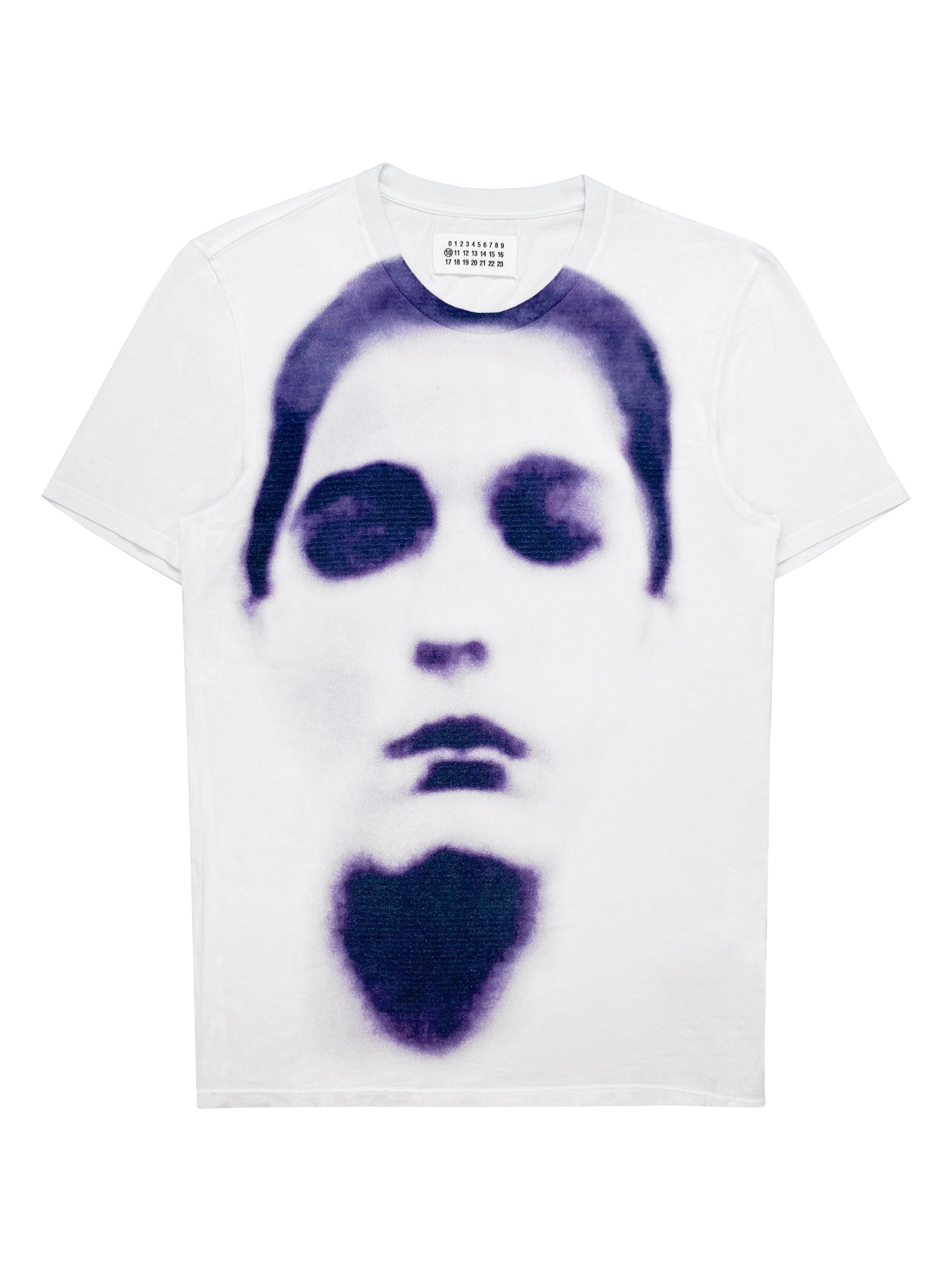 SS10 Maison Margiela ‘Face’ Negative Violet Graphic T-Shirt