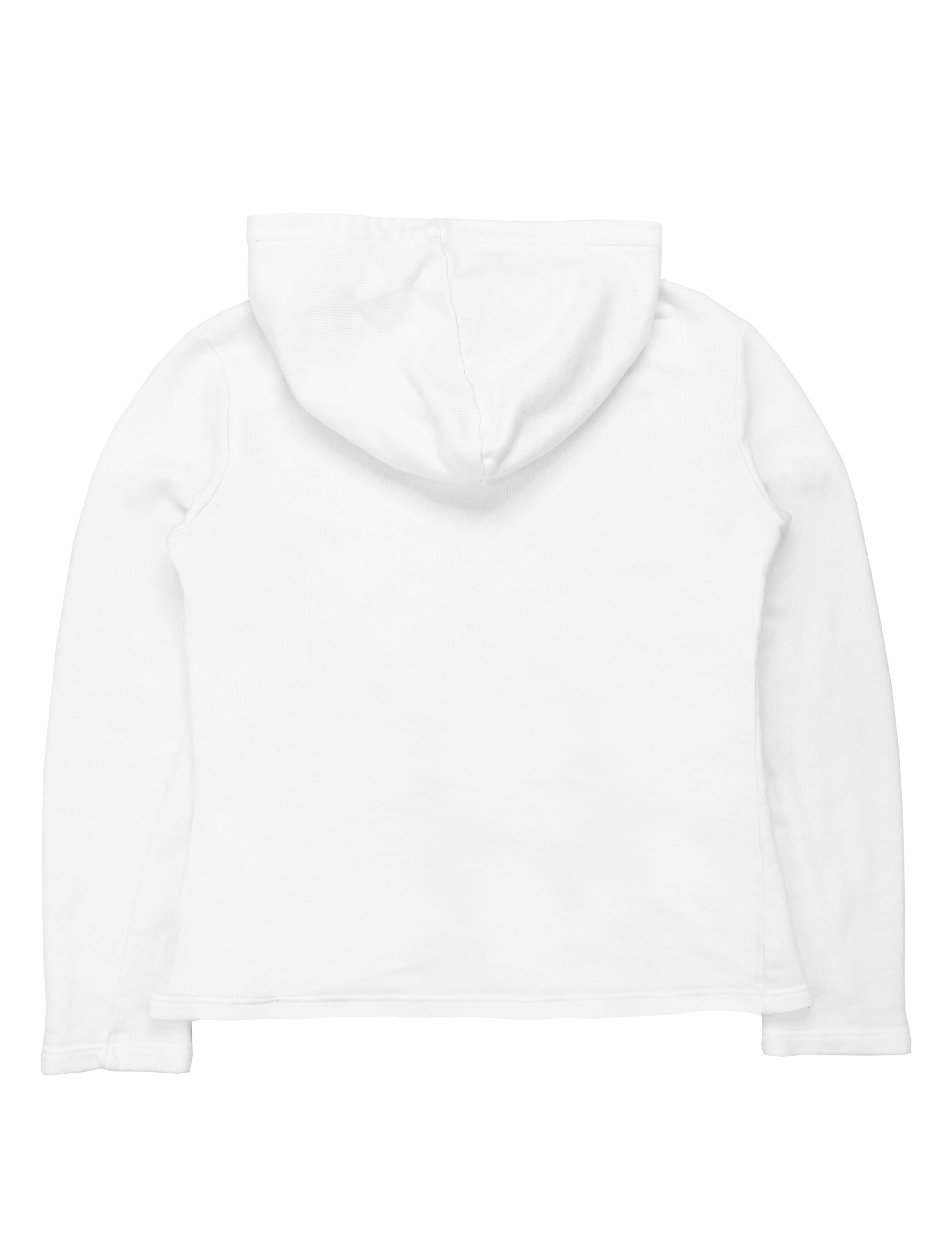 AW98 Helmut Lang White Cotton Hoodie