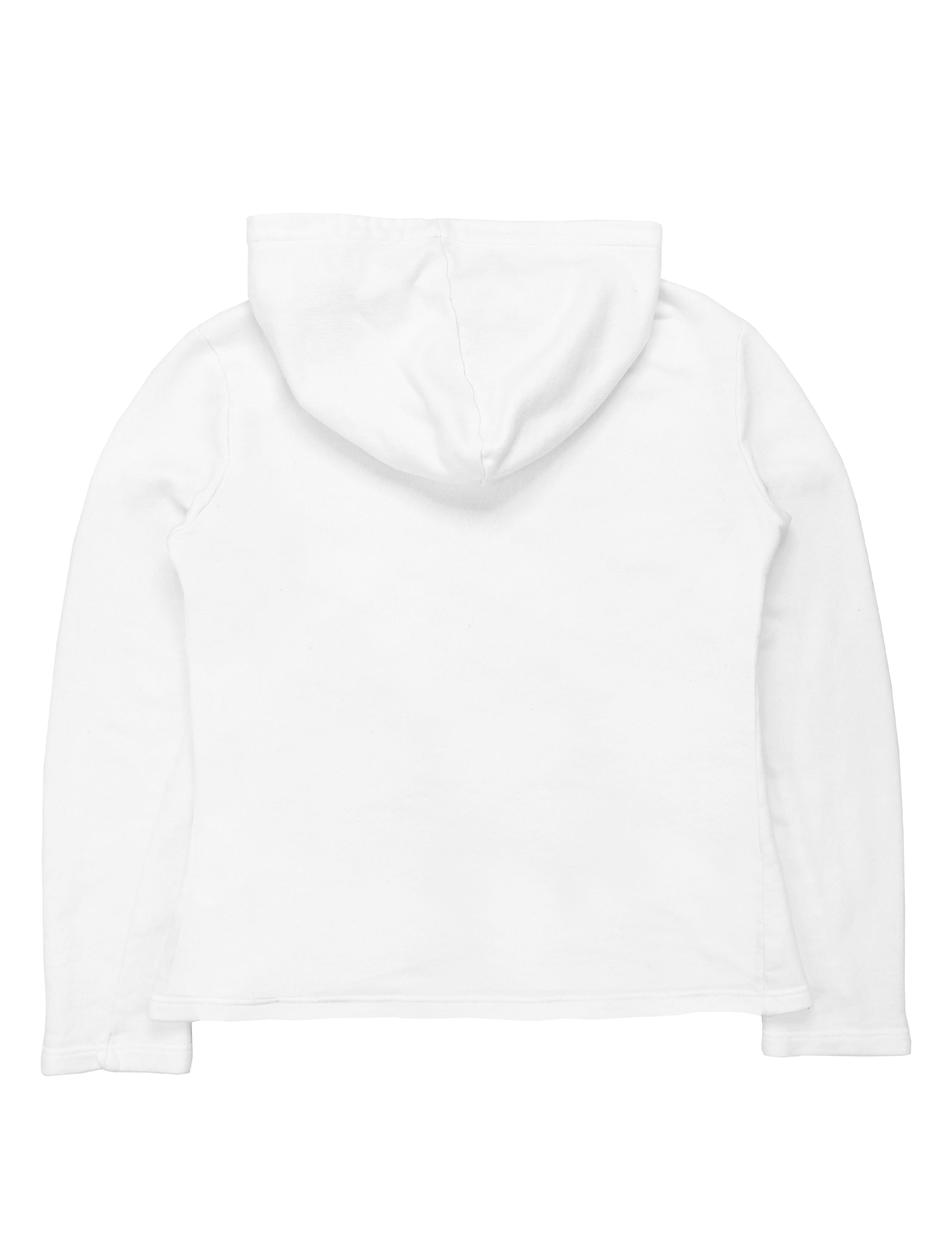 AW98 Helmut Lang White Cotton Hoodie