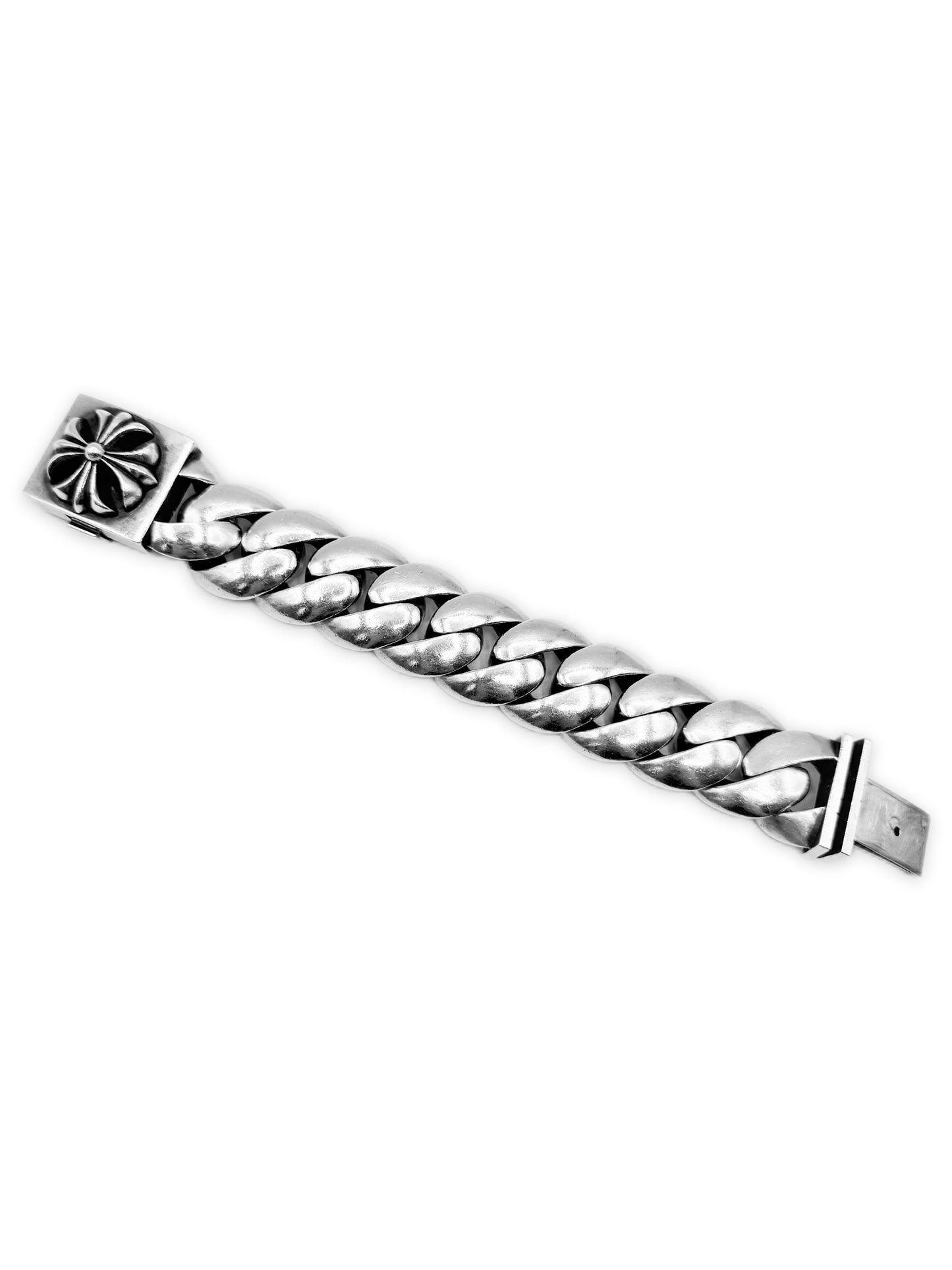 Chrome Hearts XXL Jumbo Cuban Link Plus Box ID .925 Silver Bracelet